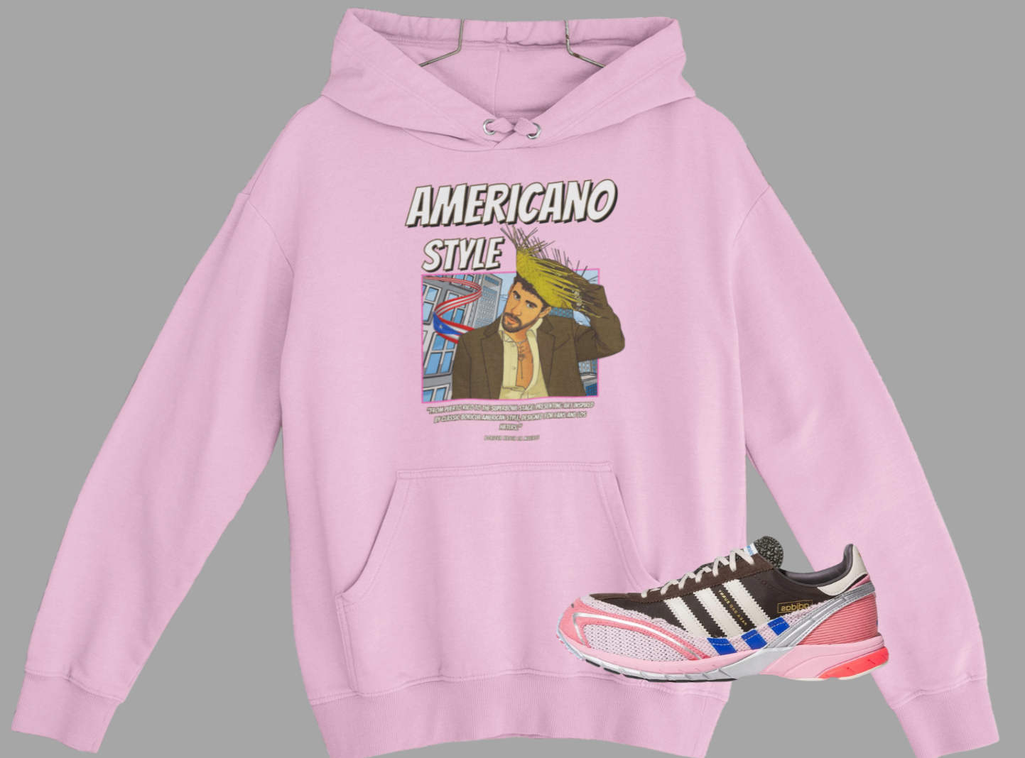 Bad Bunny Comic Book Shirt, Matches Adidas Adizero SL72 Sneakers, Benito Ocasio Martinez Fan Art Hoodie, Sneaker Match Shirt, Benito Bowl