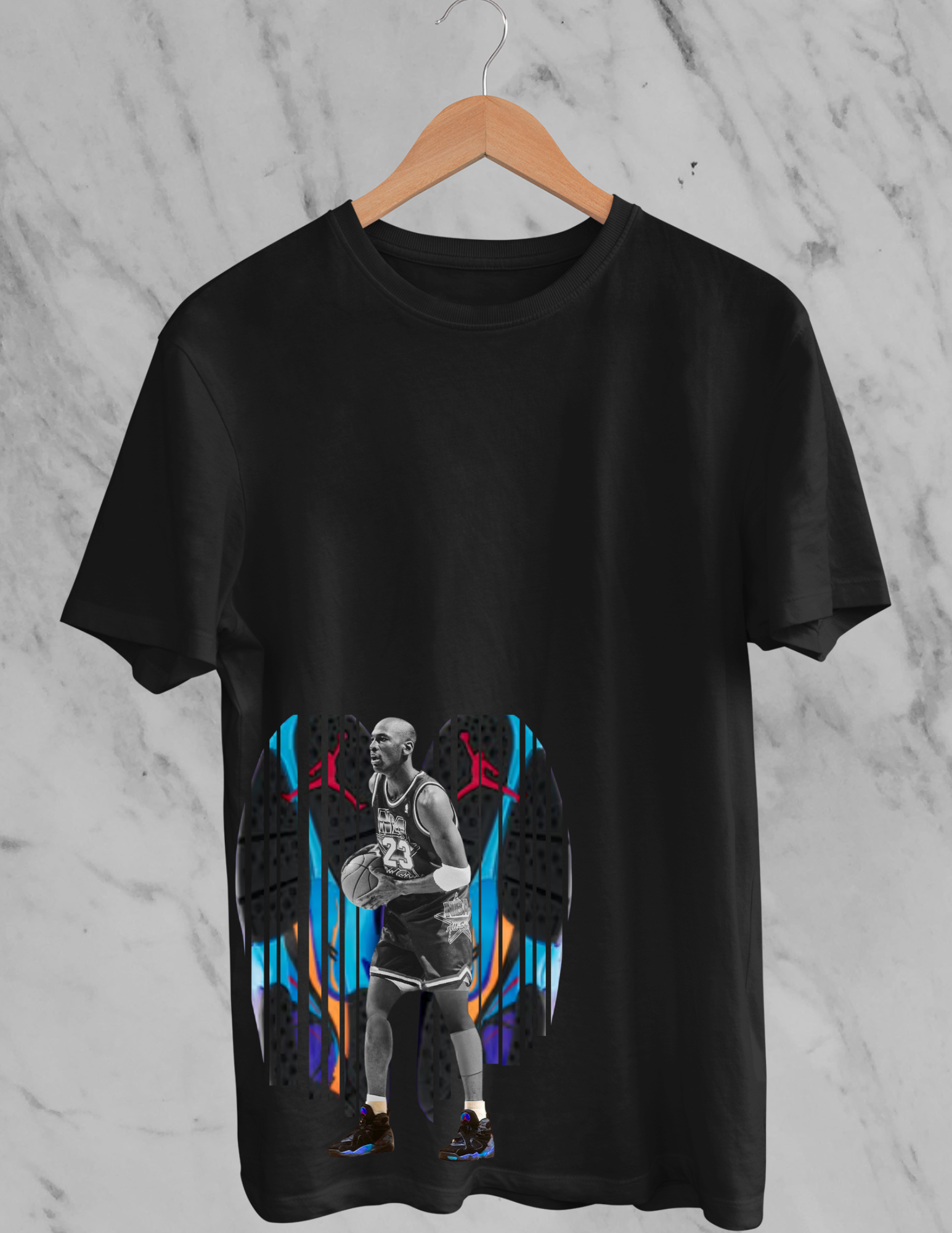 Aqua 8's T-Shirt, Matches Aqua 8 Retro Sneakers