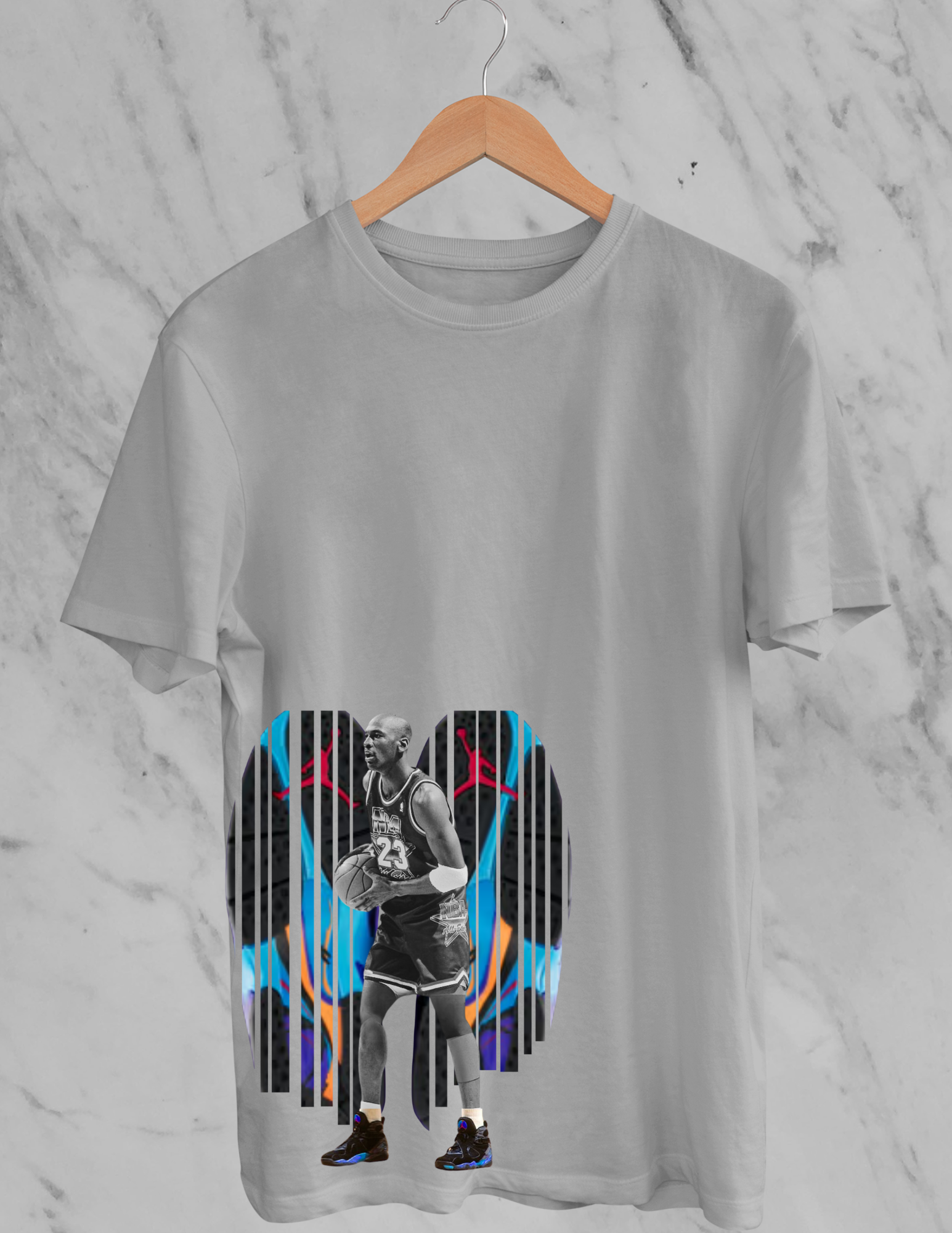 Aqua 8's T-Shirt, Matches Aqua 8 Retro Sneakers