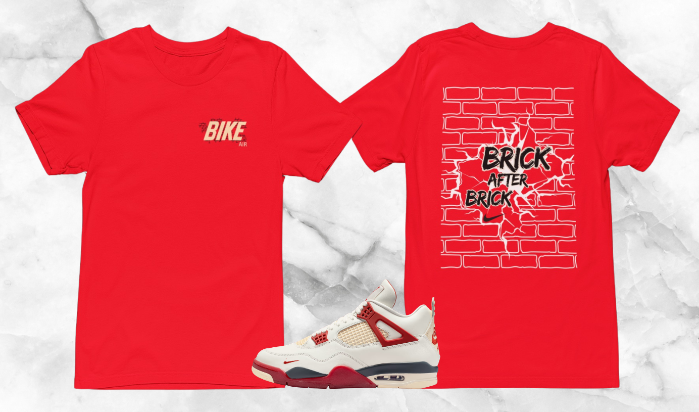 Bricks Shirt, Matches AJ 4 Nigel Brick After Brick Sneakers