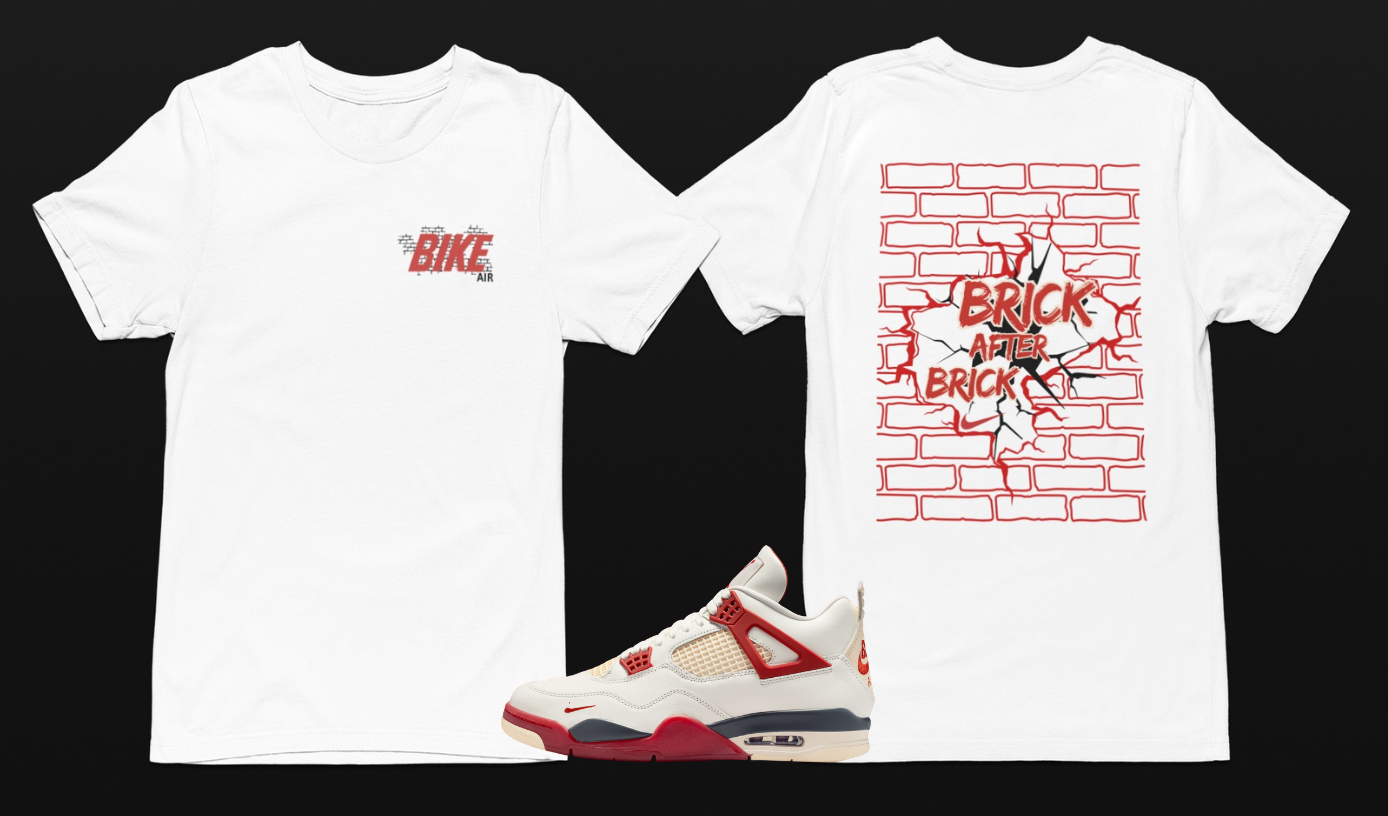 Bricks Shirt, Matches AJ 4 Nigel Brick After Brick Sneakers