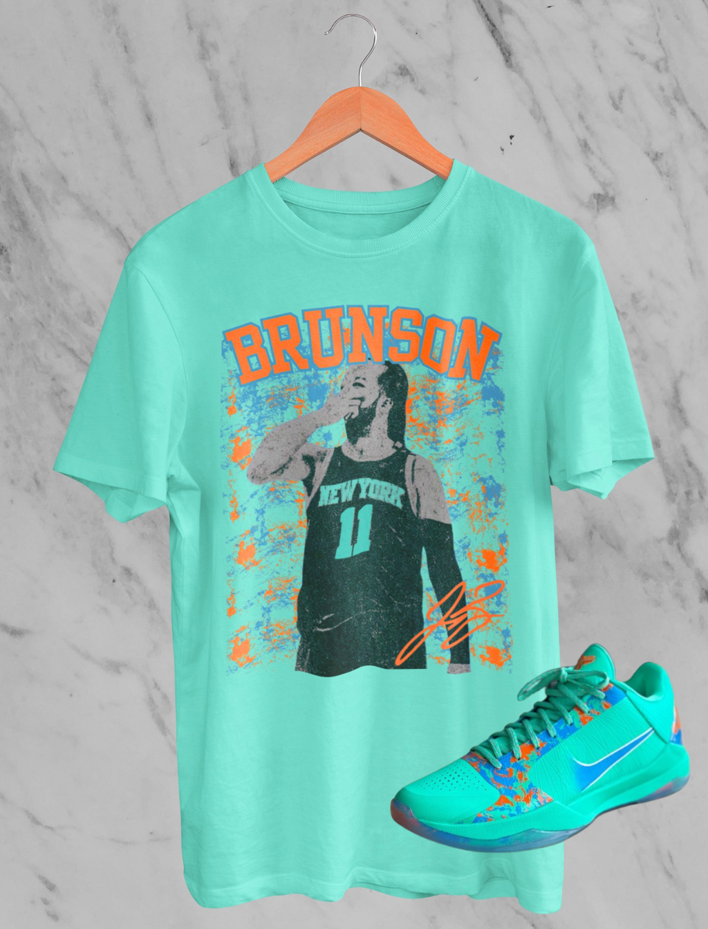 Brunson Shirt, New York Basketball T-Shirt, Matches Kobe Protro 5 NY vs NY Sneakers
