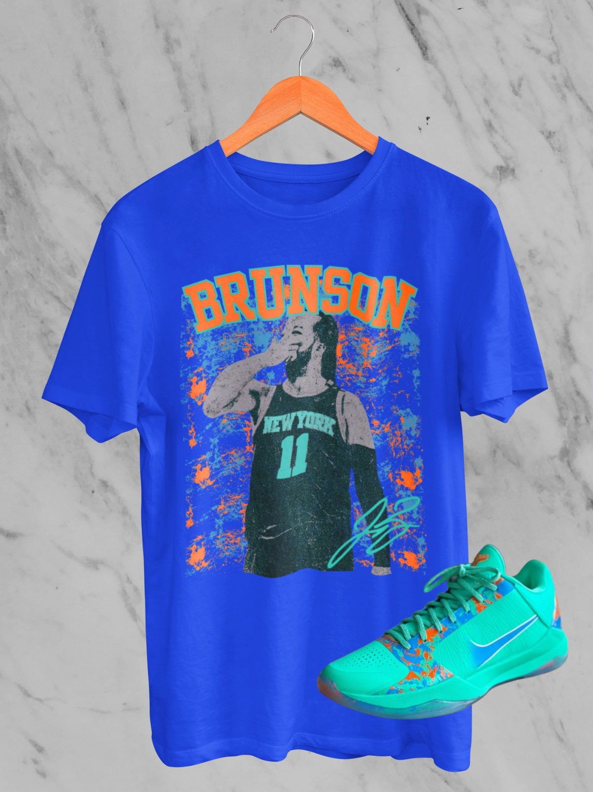 Brunson Shirt, New York Basketball T-Shirt, Matches Kobe Protro 5 NY vs NY Sneakers