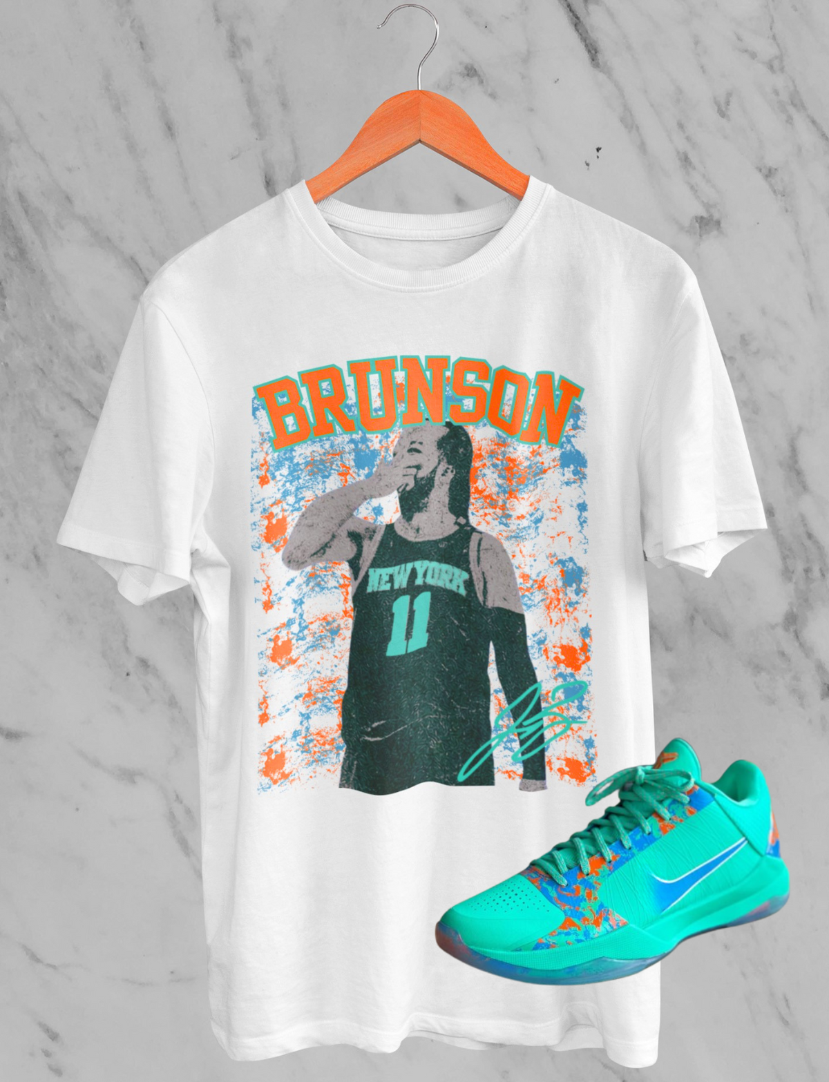 Brunson Shirt, New York Basketball T-Shirt, Matches Kobe Protro 5 NY vs NY Sneakers