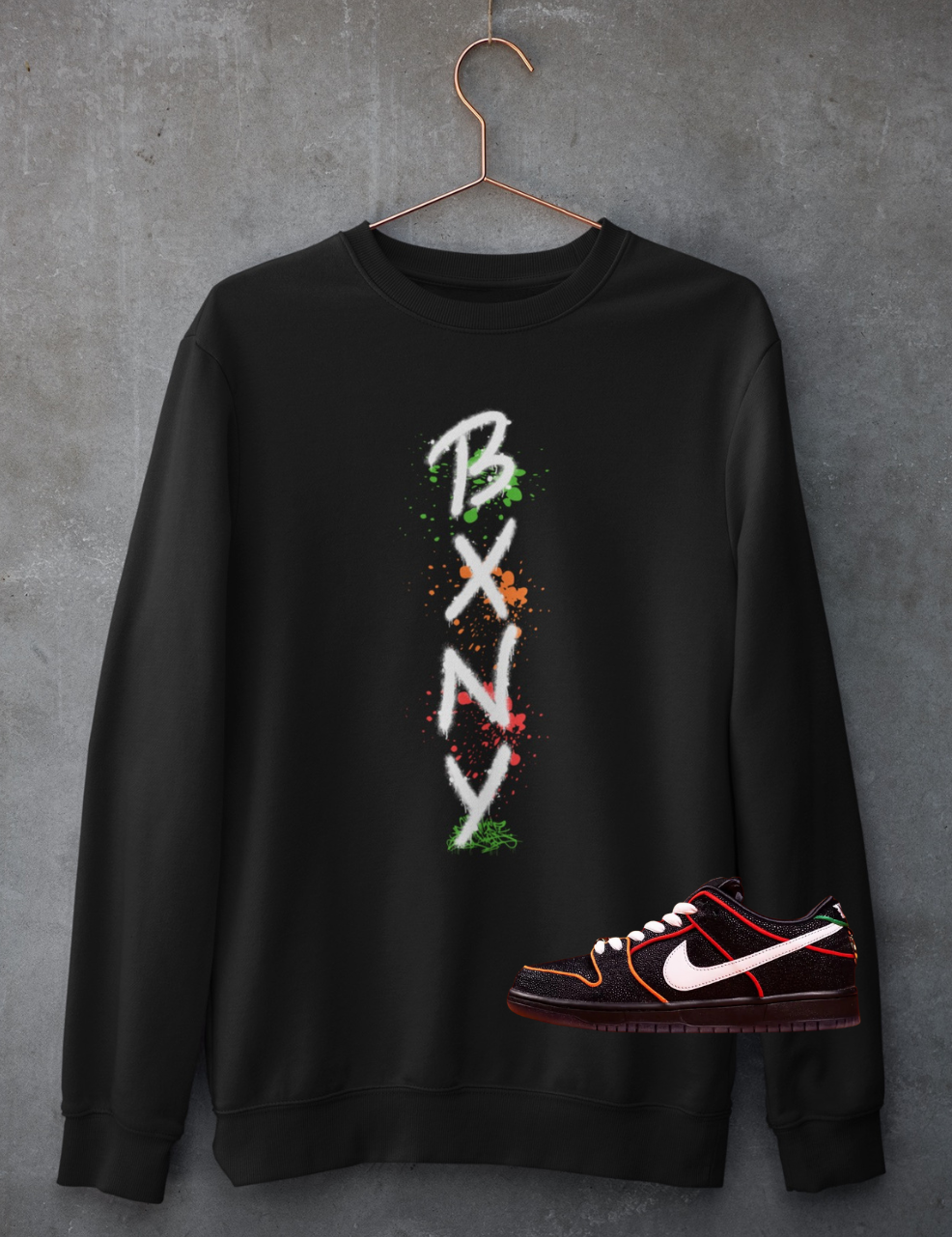 Bronx NY Hoodie, Matches Dunk Low Bronx Girls Skate Sneakers