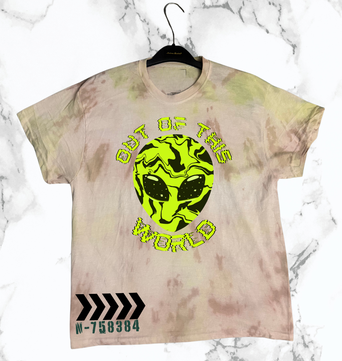 Marble Hand Dyed Camo Shirt, Matches Camo Foamposite Sneakers
