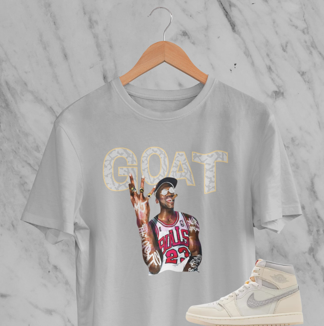 Elephant Print GOAT Hoodie, Matches Air 1's High OG Sail/University Red Sneakers