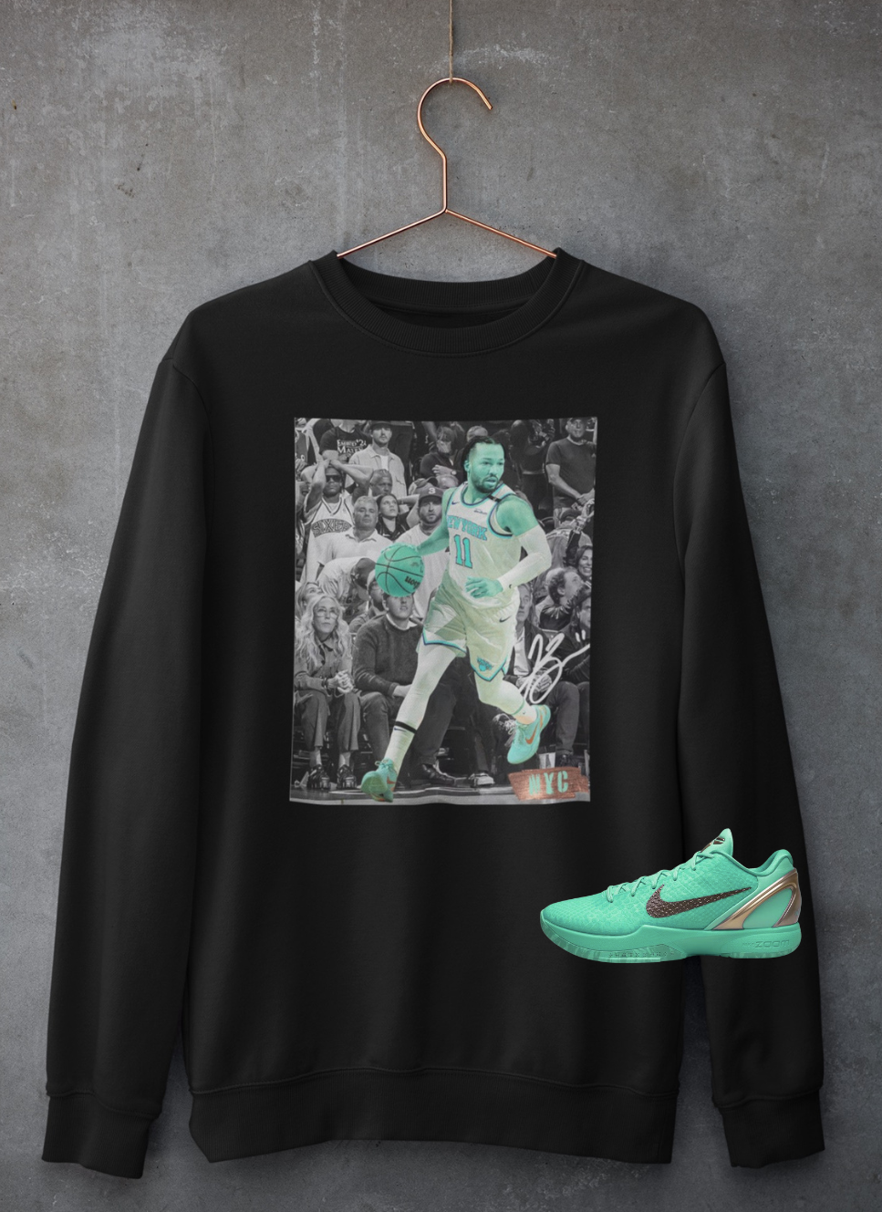 Jalen Brunson Hoodie, Matches Kobe Protro 6 Statue of Liberty Sneakers