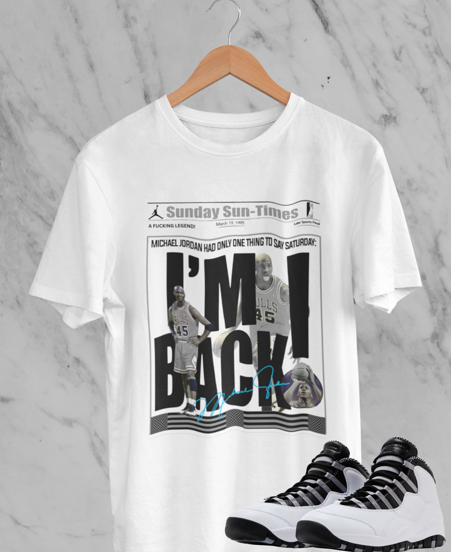 Air 10's Shirt, Matches Retro Air 10's Steel Gray Sneakers