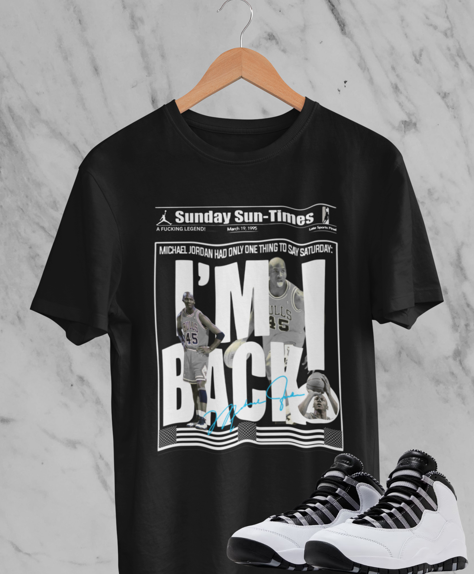 Air 10's Shirt, Matches Retro Air 10's Steel Gray Sneakers