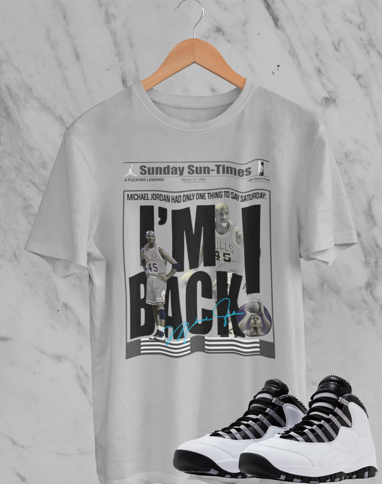 Air 10's Shirt, Matches Retro Air 10's Steel Gray Sneakers