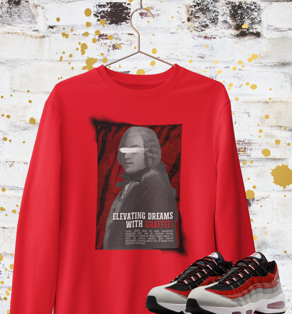 Graffiti Hoodie, Matches Airmax 95's Yardhouse Morehouse Sneakers, Tiger Stripe Graphic, Sneaker Match Shirt, Retro 95's Shirt