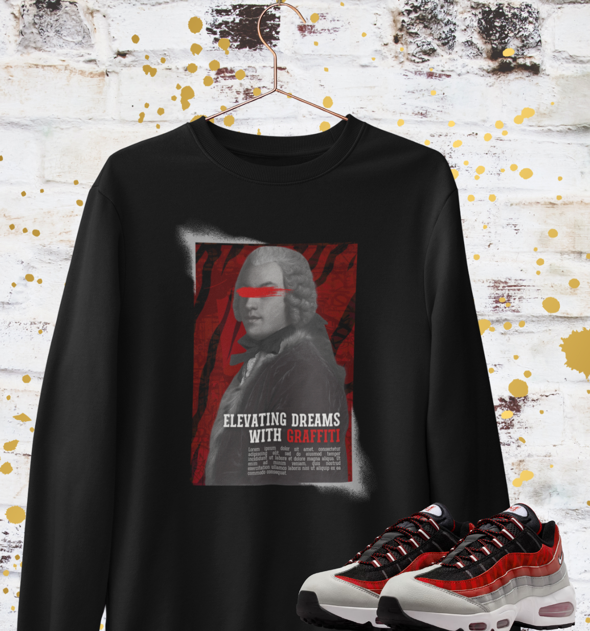 Graffiti Hoodie, Matches Airmax 95's Yardhouse Morehouse Sneakers, Tiger Stripe Graphic, Sneaker Match Shirt, Retro 95's Shirt