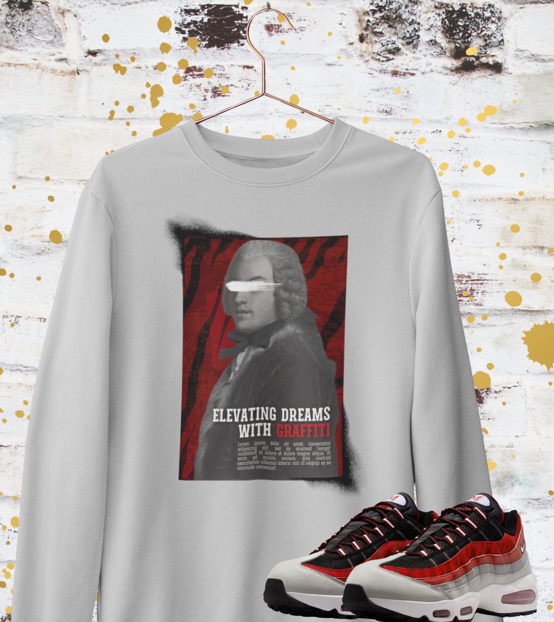 Graffiti Hoodie, Matches Airmax 95's Yardhouse Morehouse Sneakers, Tiger Stripe Graphic, Sneaker Match Shirt, Retro 95's Shirt