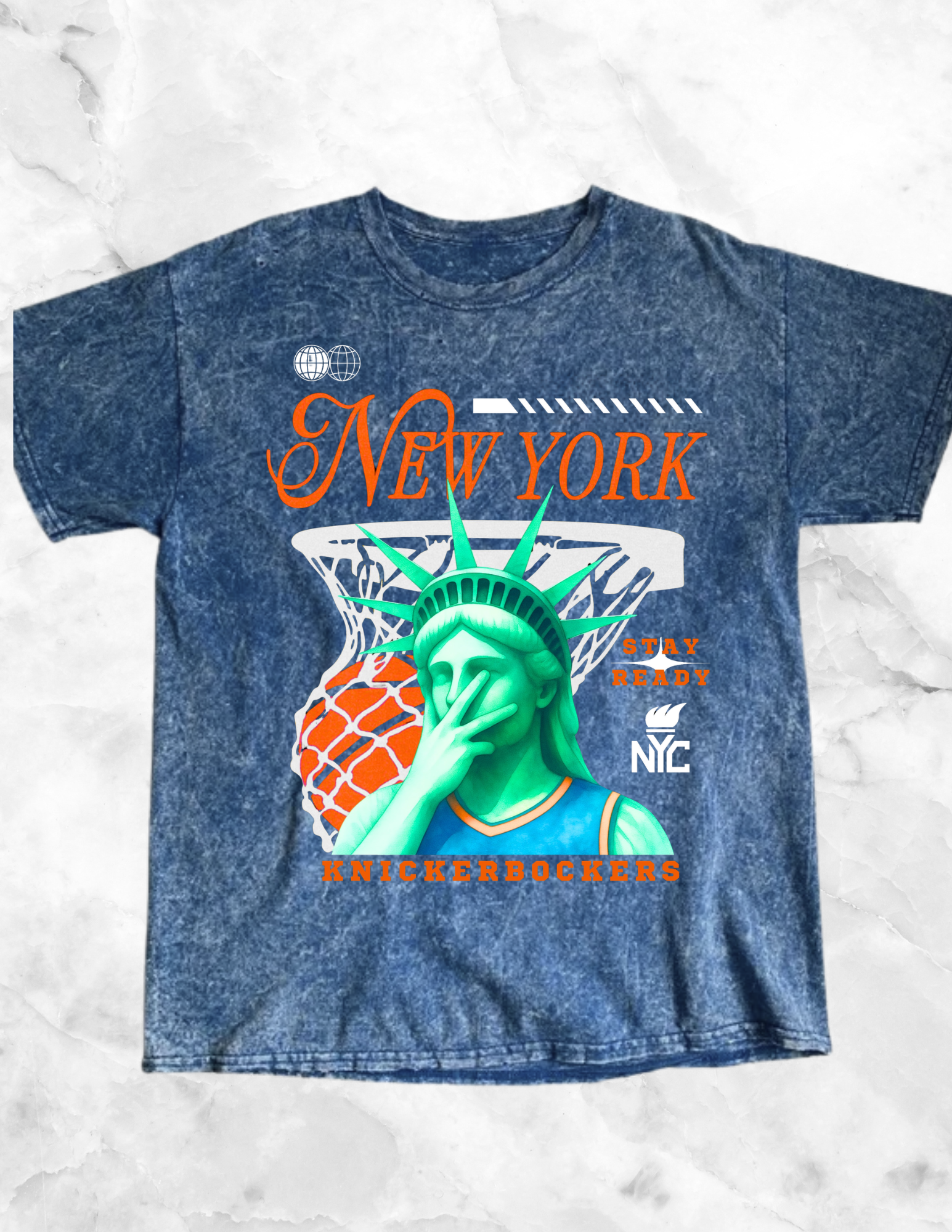 New York Basketball Shirt, Statue of Liberty Knickerbockers T-Shirt