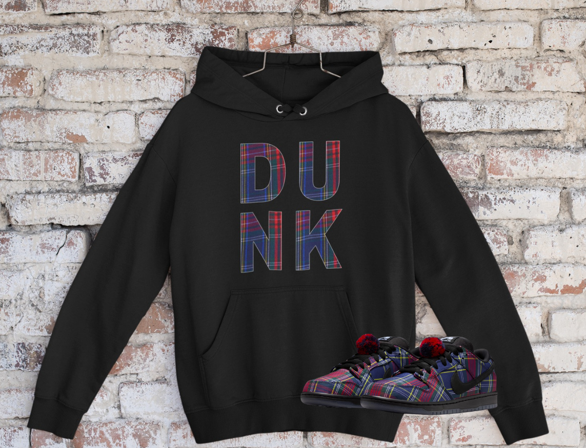 Plaid Graphic Hoodie, Matches Nardwuar's SB Dunk Plaid Sneakers