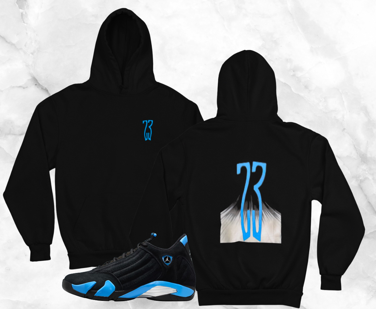 Metallic 23 Shirt, Matches Air 14's University Blue Sneakers