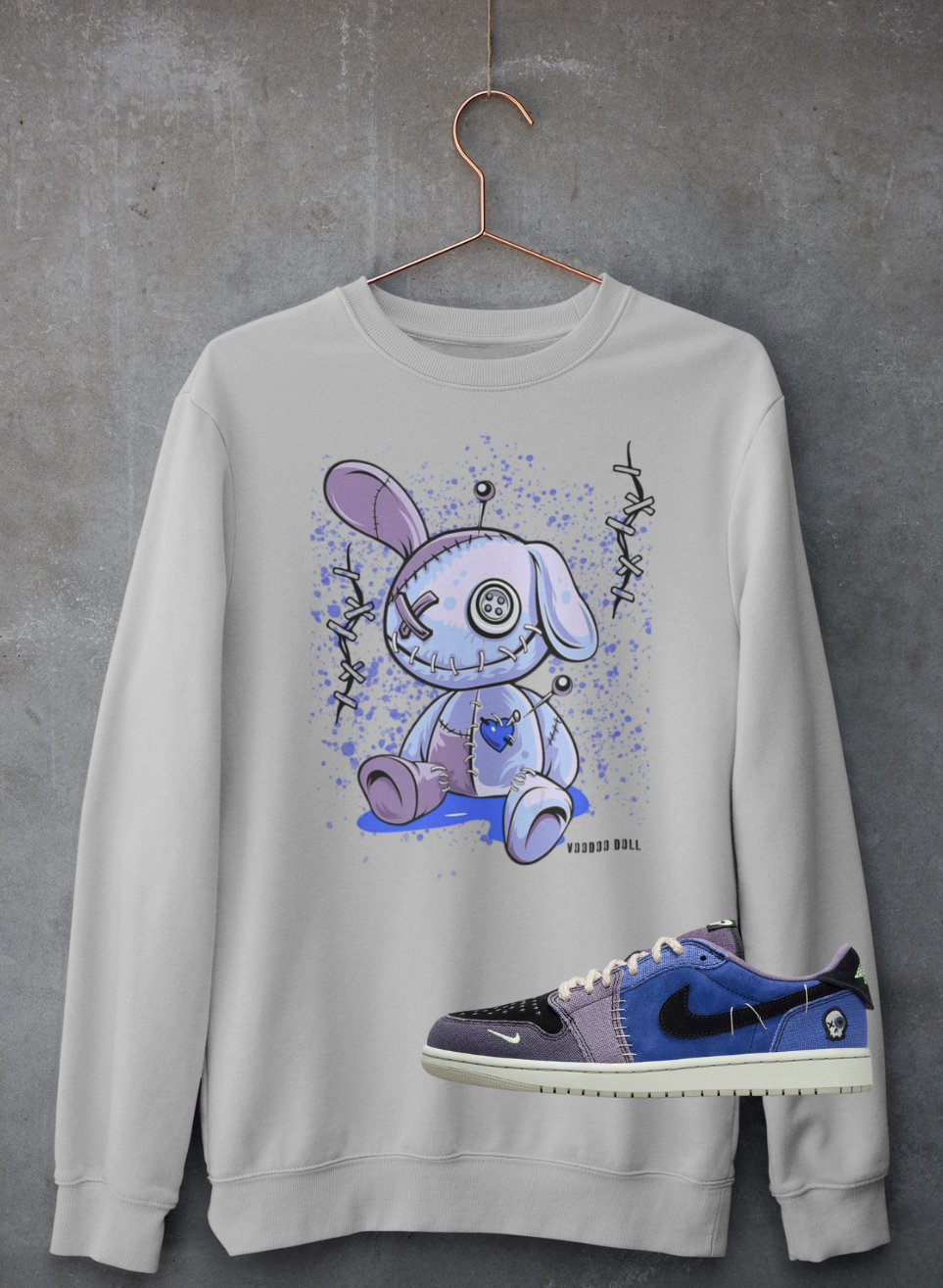 Voodoo Doll Hoodie, Matches Zion Williamson Air 1's OG Low Voodoo Sneakers, Voodoo Alternate Shirt, Retro 1s Sweatshirt