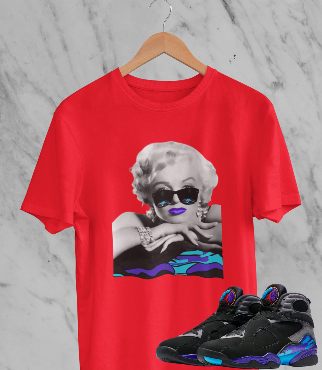 Aqua Marilyn Monroe Shirt, Matches Aqua 8 Sneakers