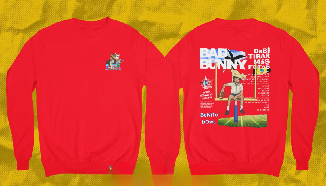 Benito Bowl Shirt, Super Bowl 2026 Sweatshirt, Front and Back Graphic