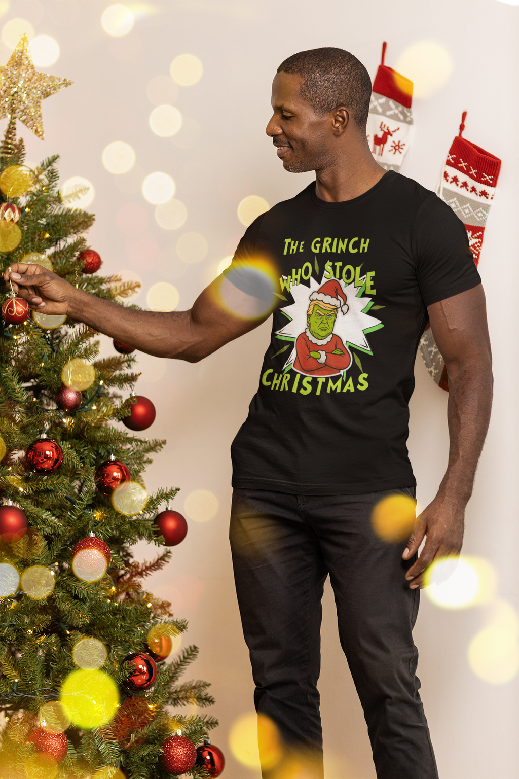 Trump Grinch Sweater, Funny Grinchmas Xmas Sweatshirt, Anti Trump Holiday Shirt, Ugly Christmas Sweater