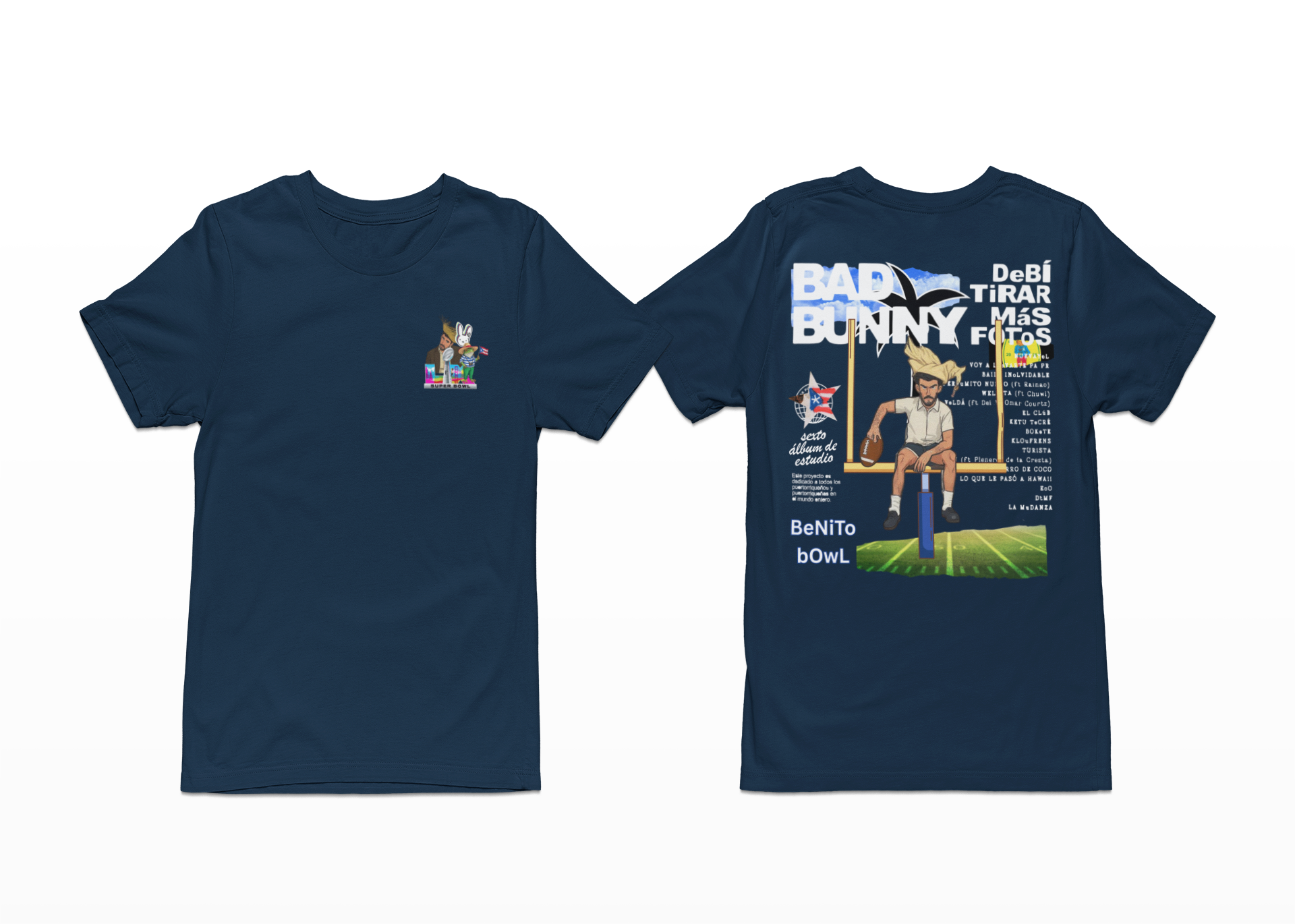 Benito Bowl Shirt, Super Bowl 2026 Sweatshirt, Front and Back Graphic