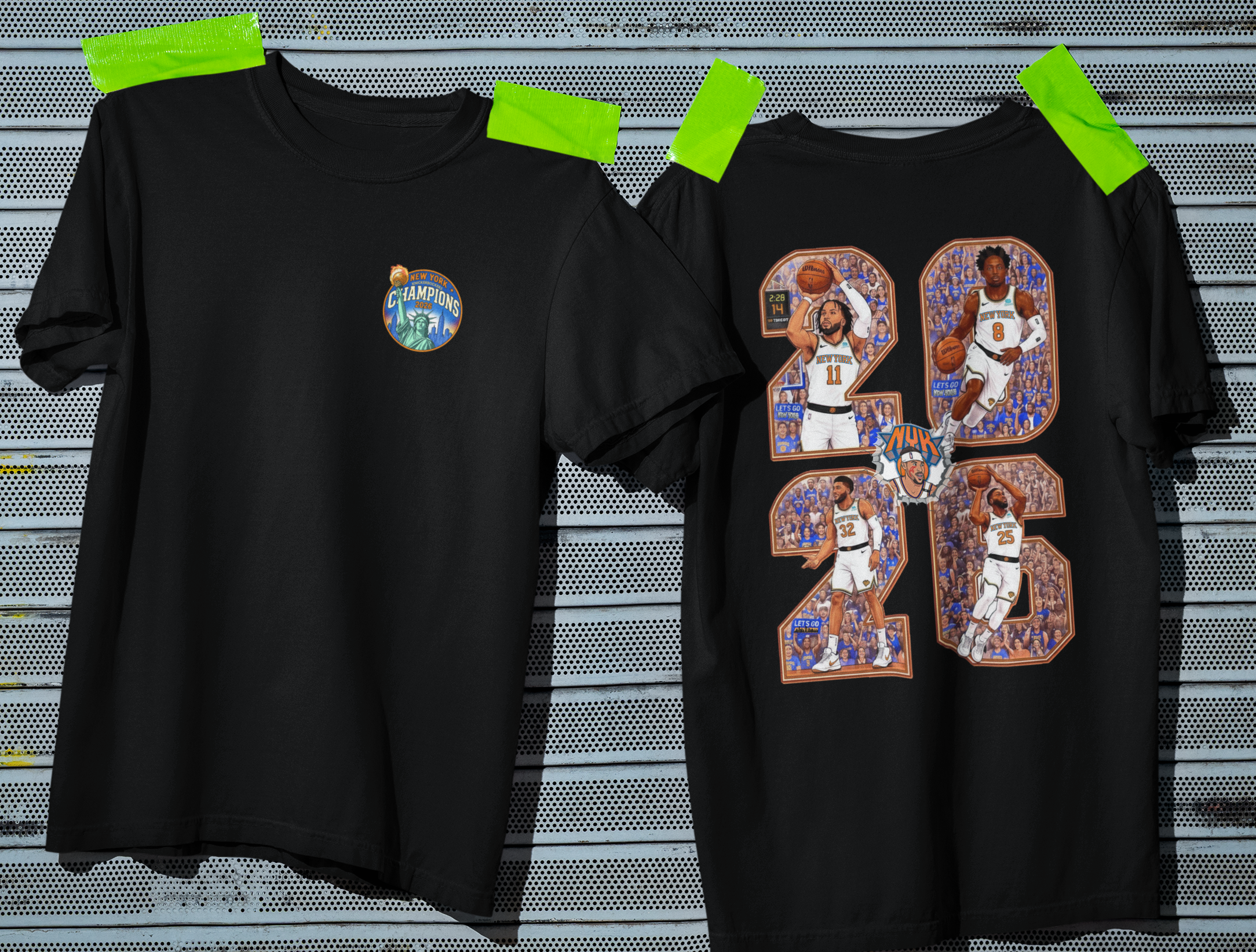 New York Knicks 2026 Championship T-Shirt, Knickerbockers Starting Five Graphic Tee