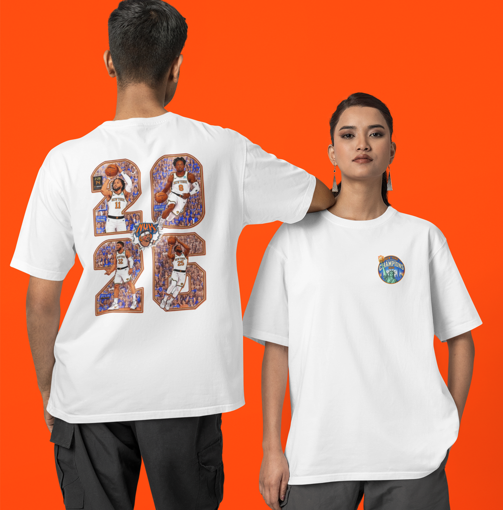New York Knicks 2026 Championship T-Shirt, Knickerbockers Starting Five Graphic Tee