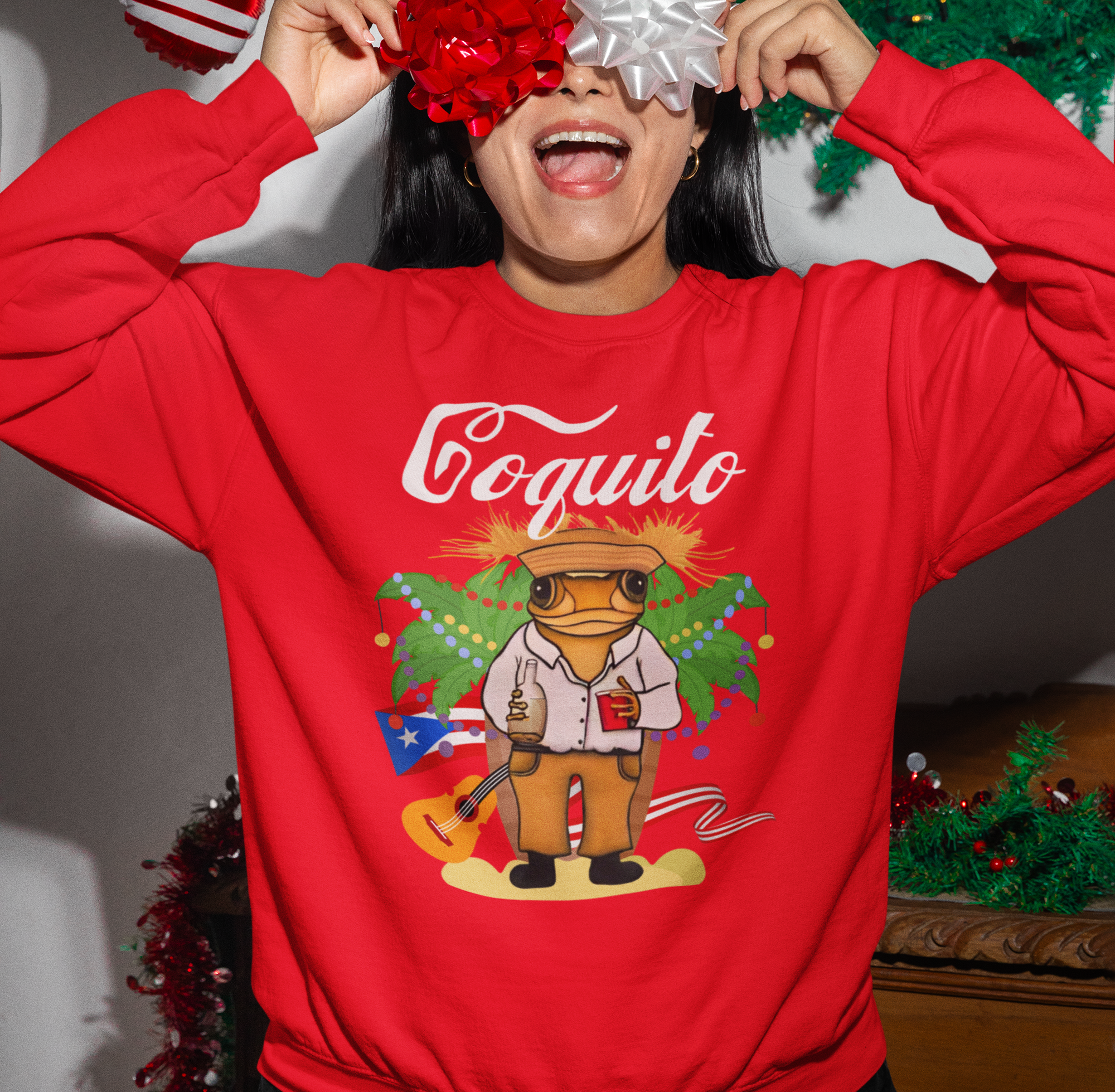 Coquito Christmas Shirt, Boricua Coqui Coquito vintage Sweatshirt