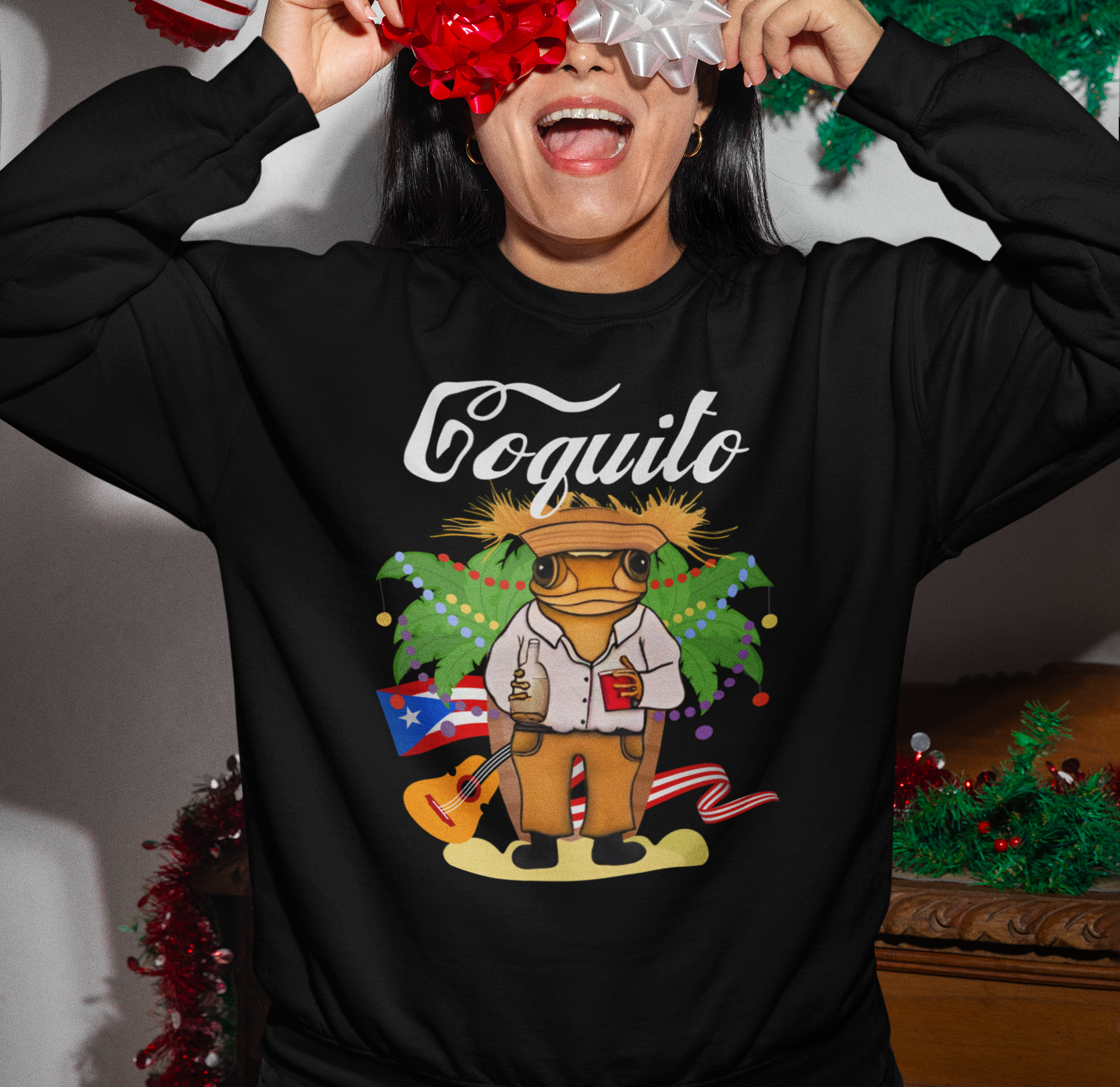 Coquito Christmas Shirt, Boricua Coqui Coquito vintage Sweatshirt
