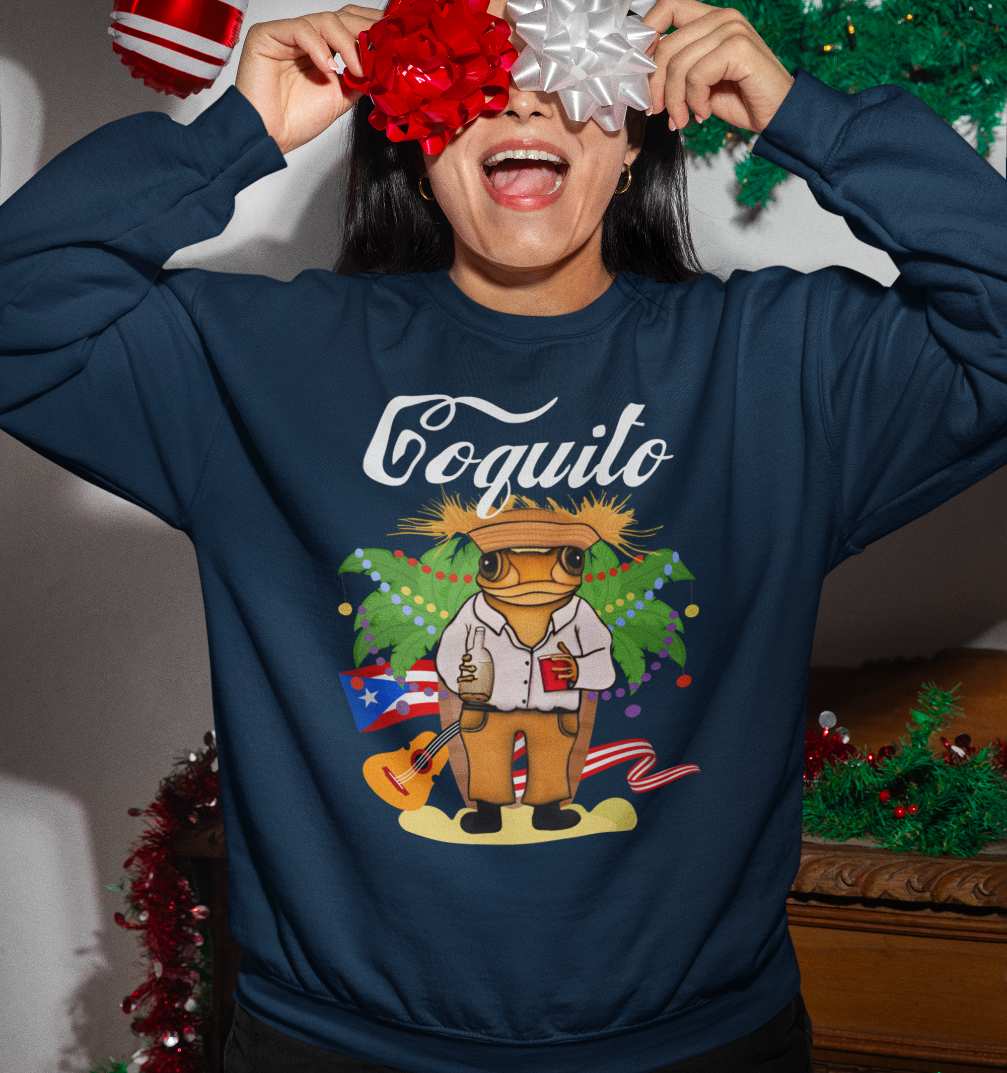 Coquito Christmas Shirt, Boricua Coqui Coquito vintage Sweatshirt