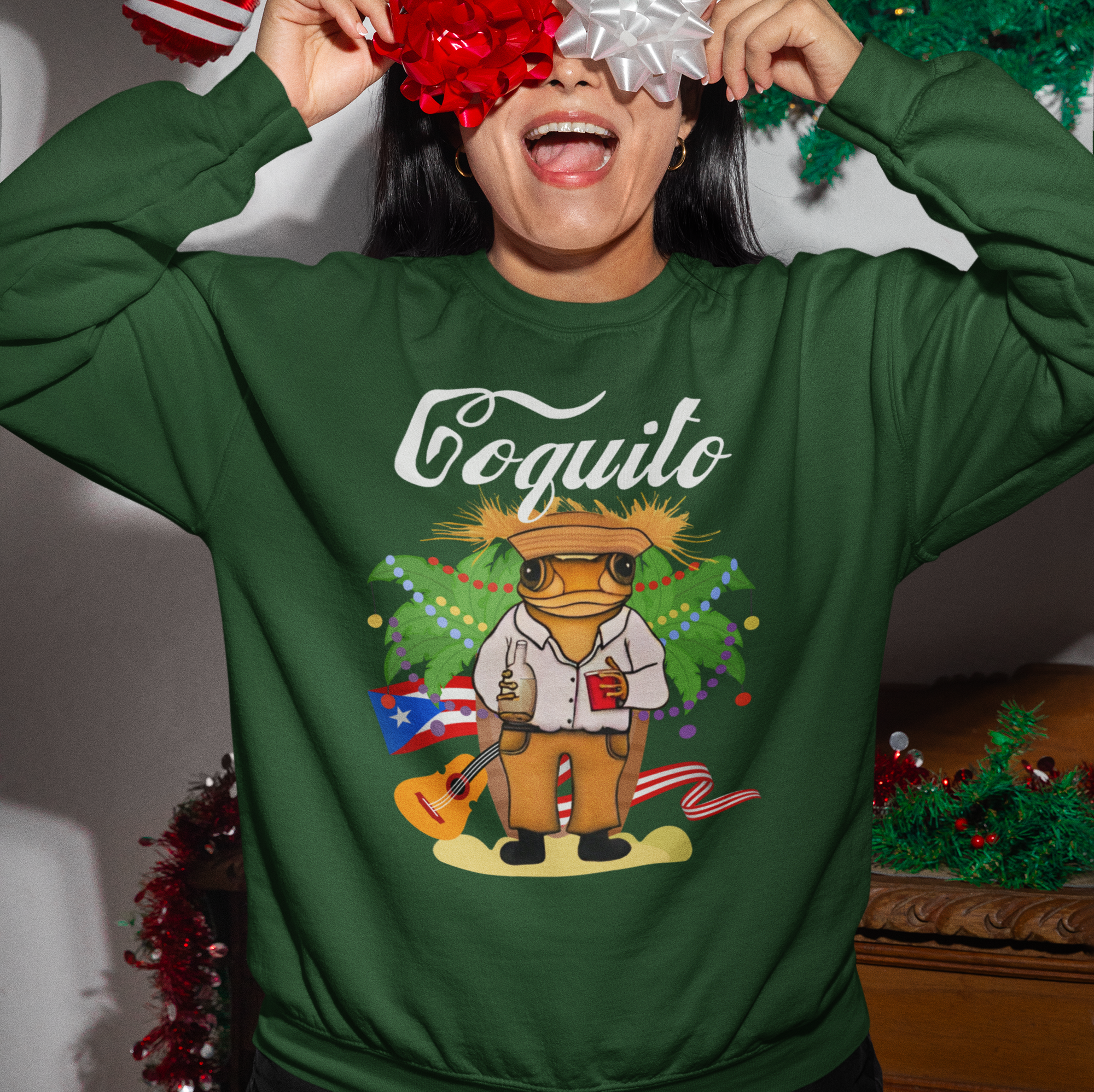 Coquito Christmas Shirt, Boricua Coqui Coquito vintage Sweatshirt