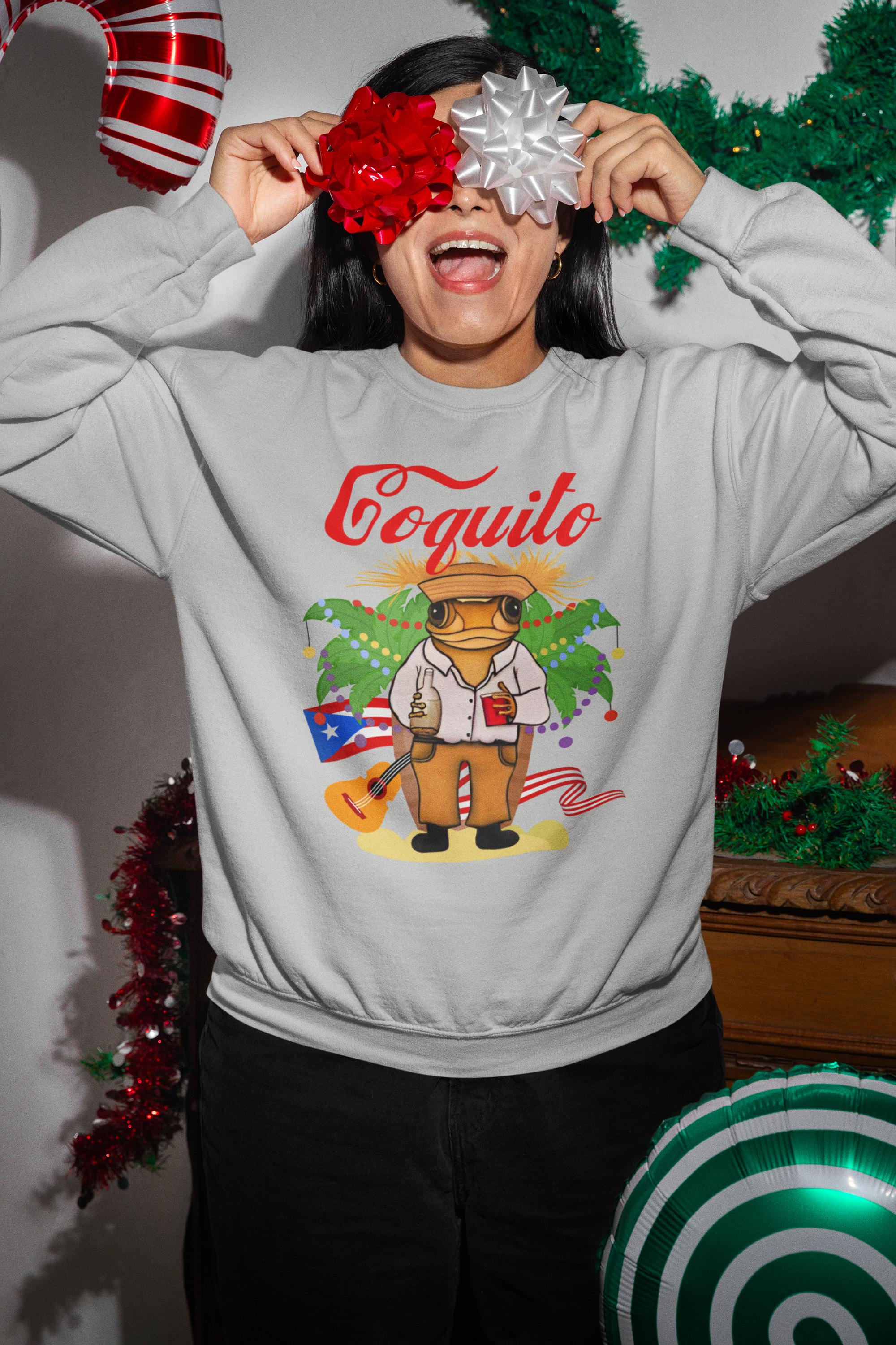 Coquito Christmas Shirt, Boricua Coqui Coquito vintage Sweatshirt