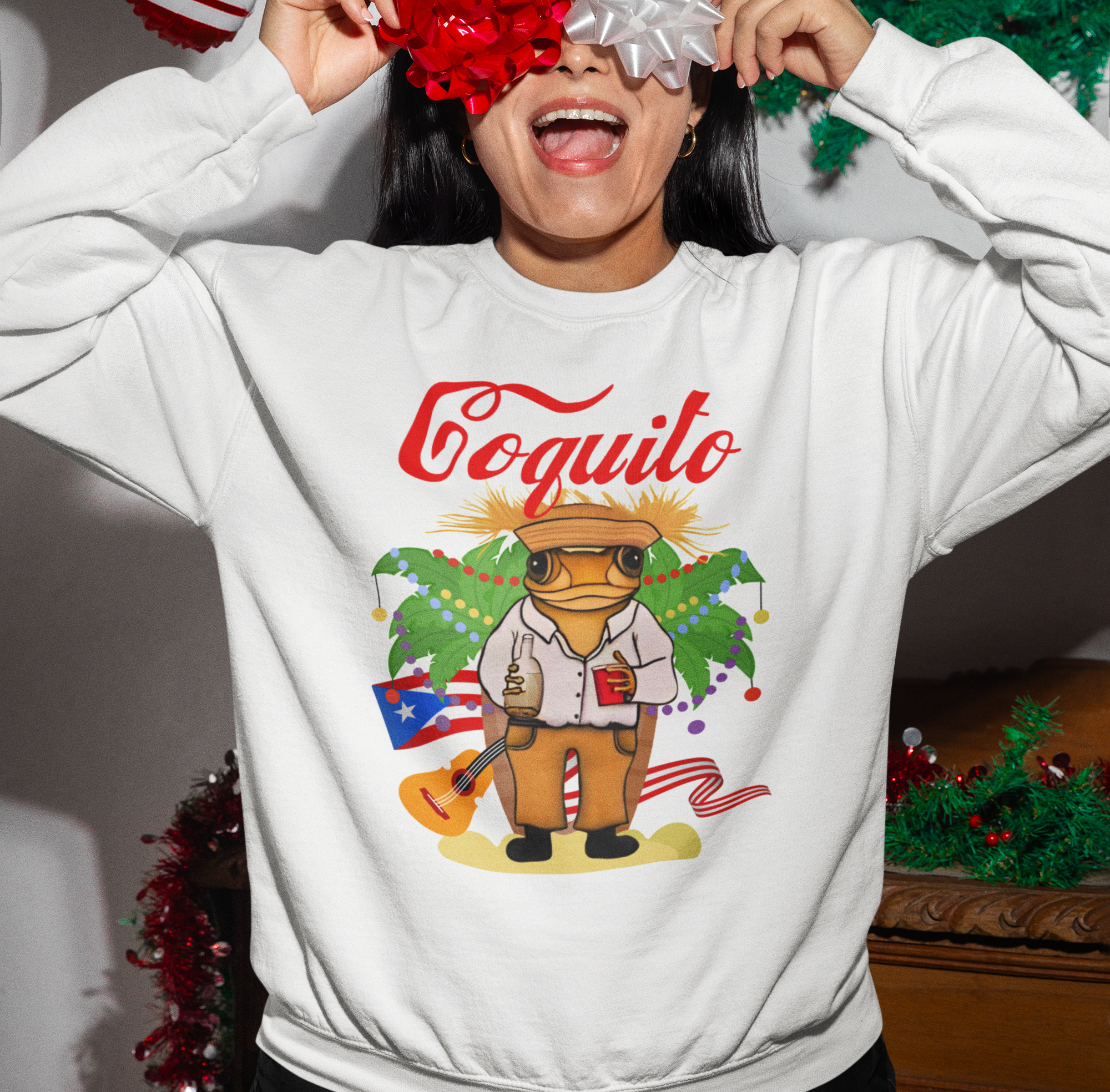 Coquito Christmas Shirt, Boricua Coqui Coquito vintage Sweatshirt
