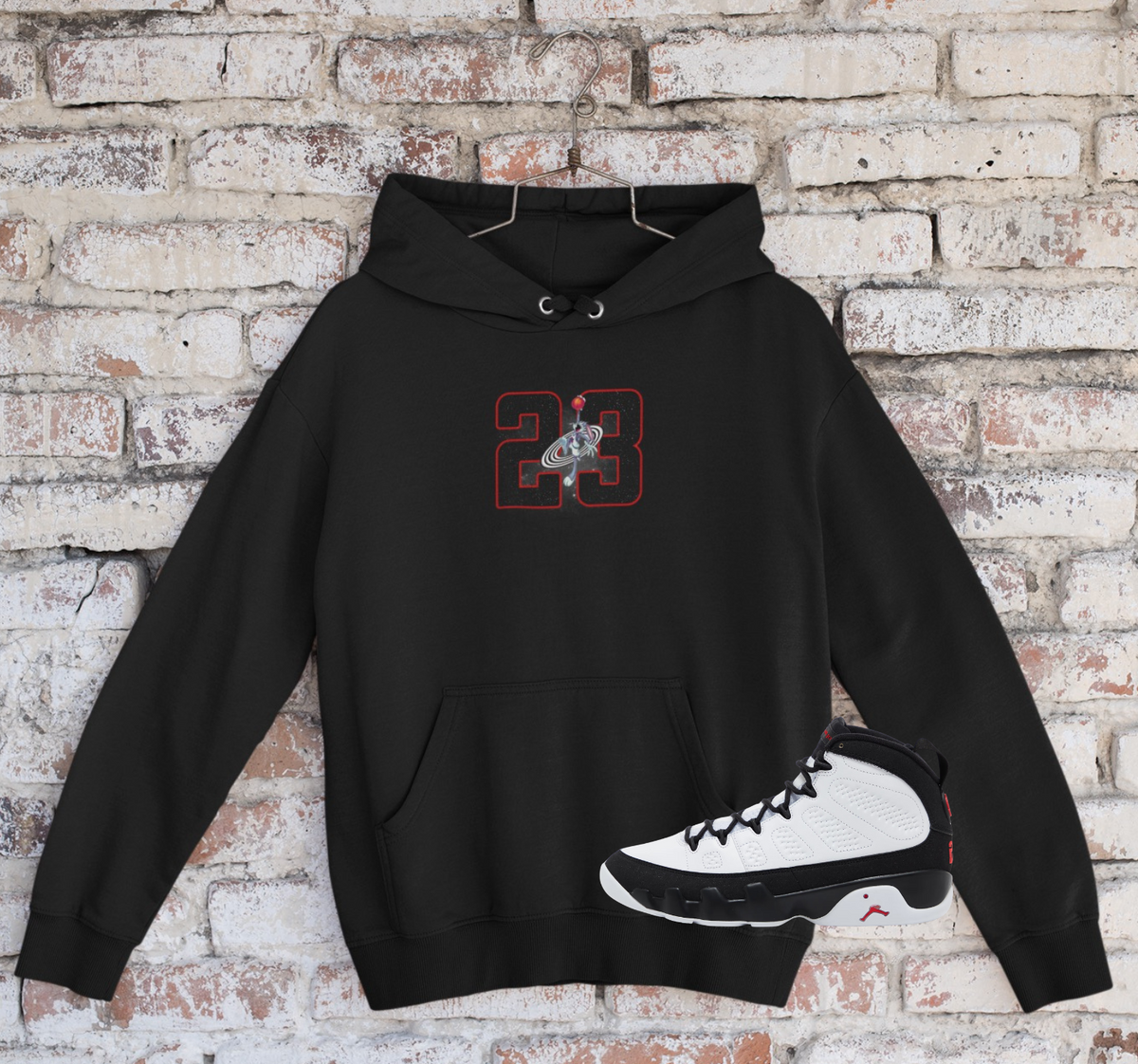 Glitter 23 Shirt, Matches AJ 9 SpaceJam Sneakers