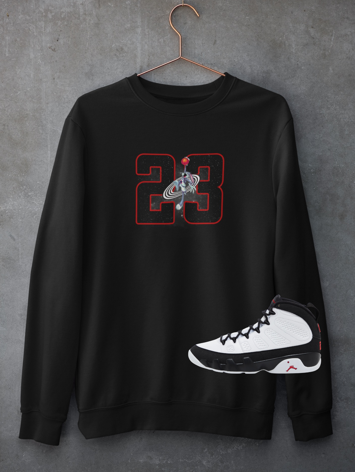 Glitter 23 Shirt, Matches AJ 9 SpaceJam Sneakers