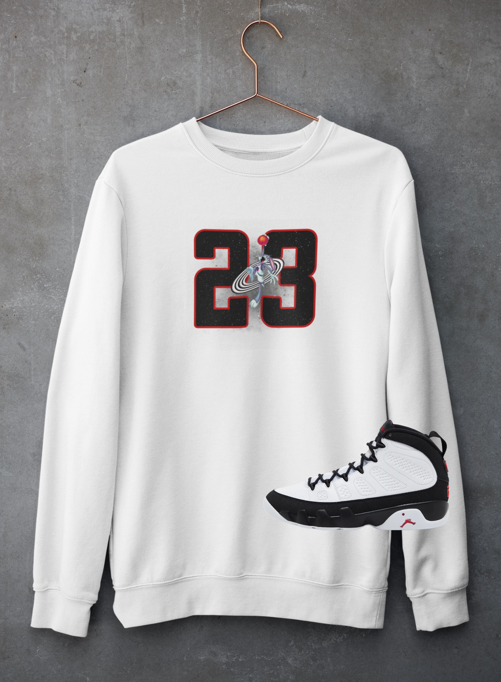 Glitter 23 Shirt, Matches AJ 9 SpaceJam Sneakers