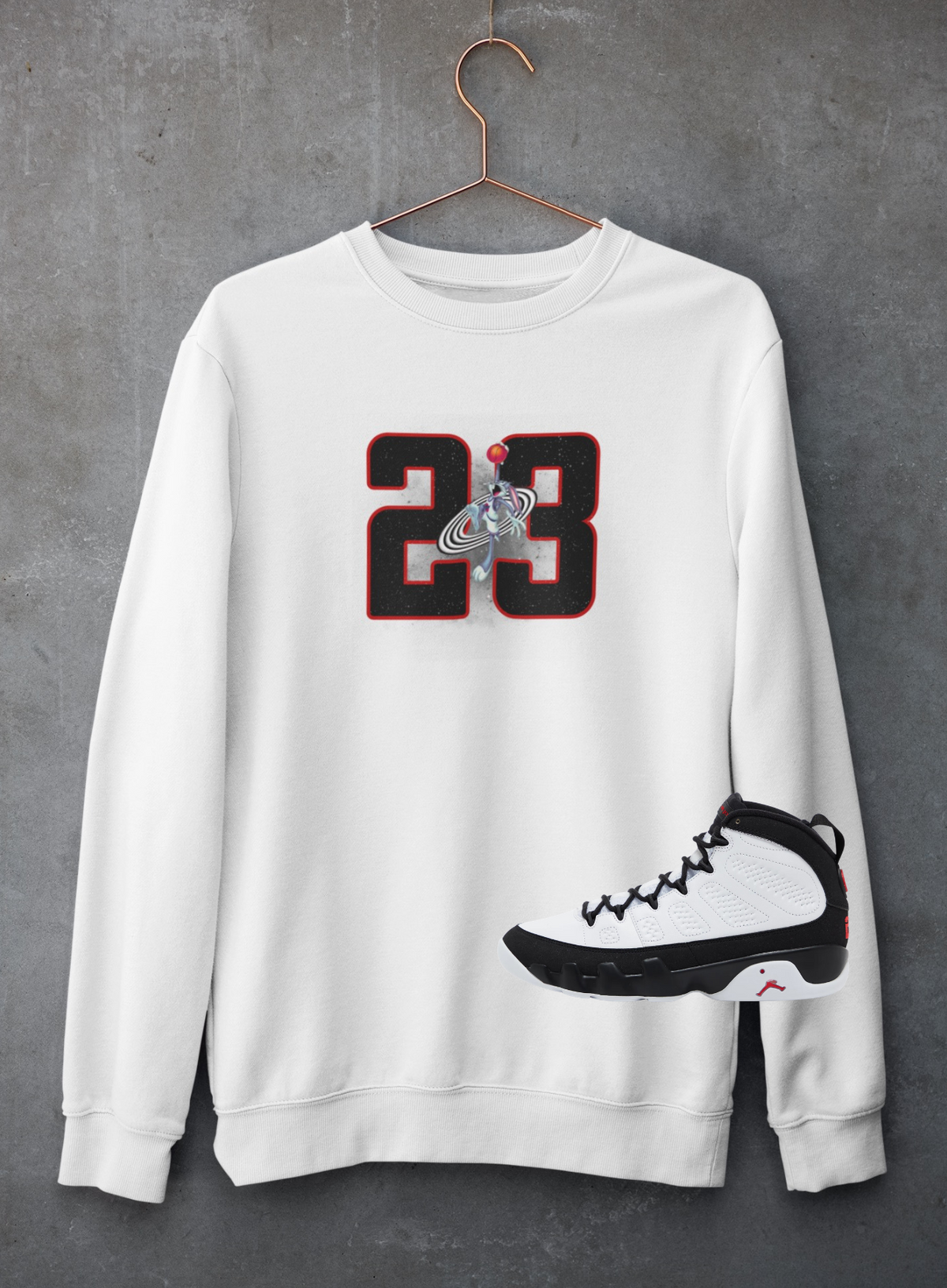 Glitter 23 Shirt, Matches AJ 9 SpaceJam Sneakers