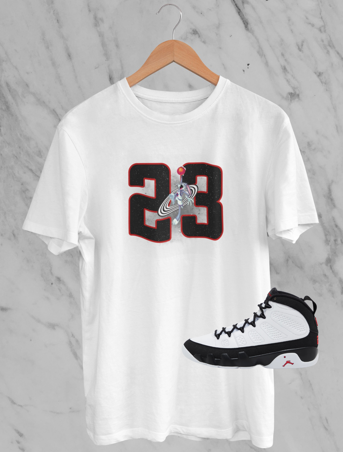 Glitter 23 Shirt, Matches AJ 9 SpaceJam Sneakers