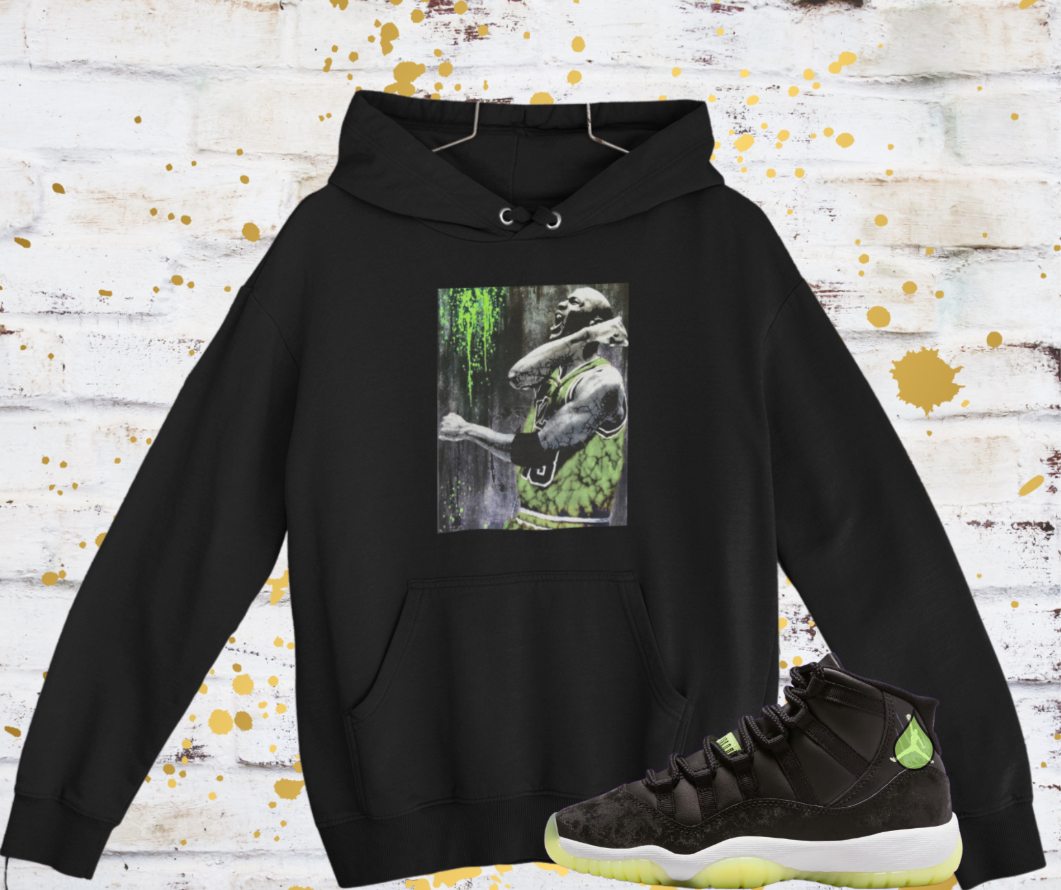 Glow in the dark Air 11's Hoodie, Matches Air 11's Inner Beast Sneakers, Michael Jordan Fan Art Shirt, Inner Beast Sweatshirt