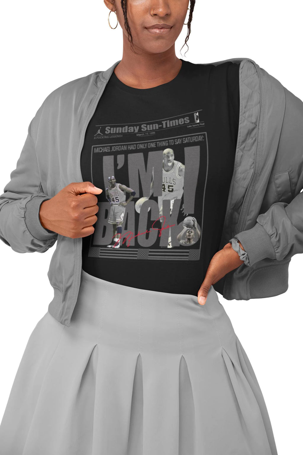 Retro Michael Jordan Newspaper Shirt, Matches Air 10s Shadow Sneakers