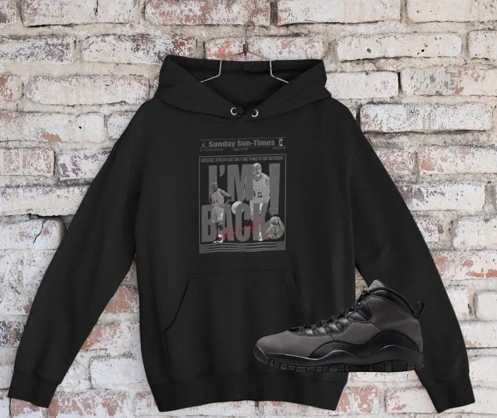 Retro Michael Jordan Newspaper Shirt, Matches Air 10s Shadow Sneakers