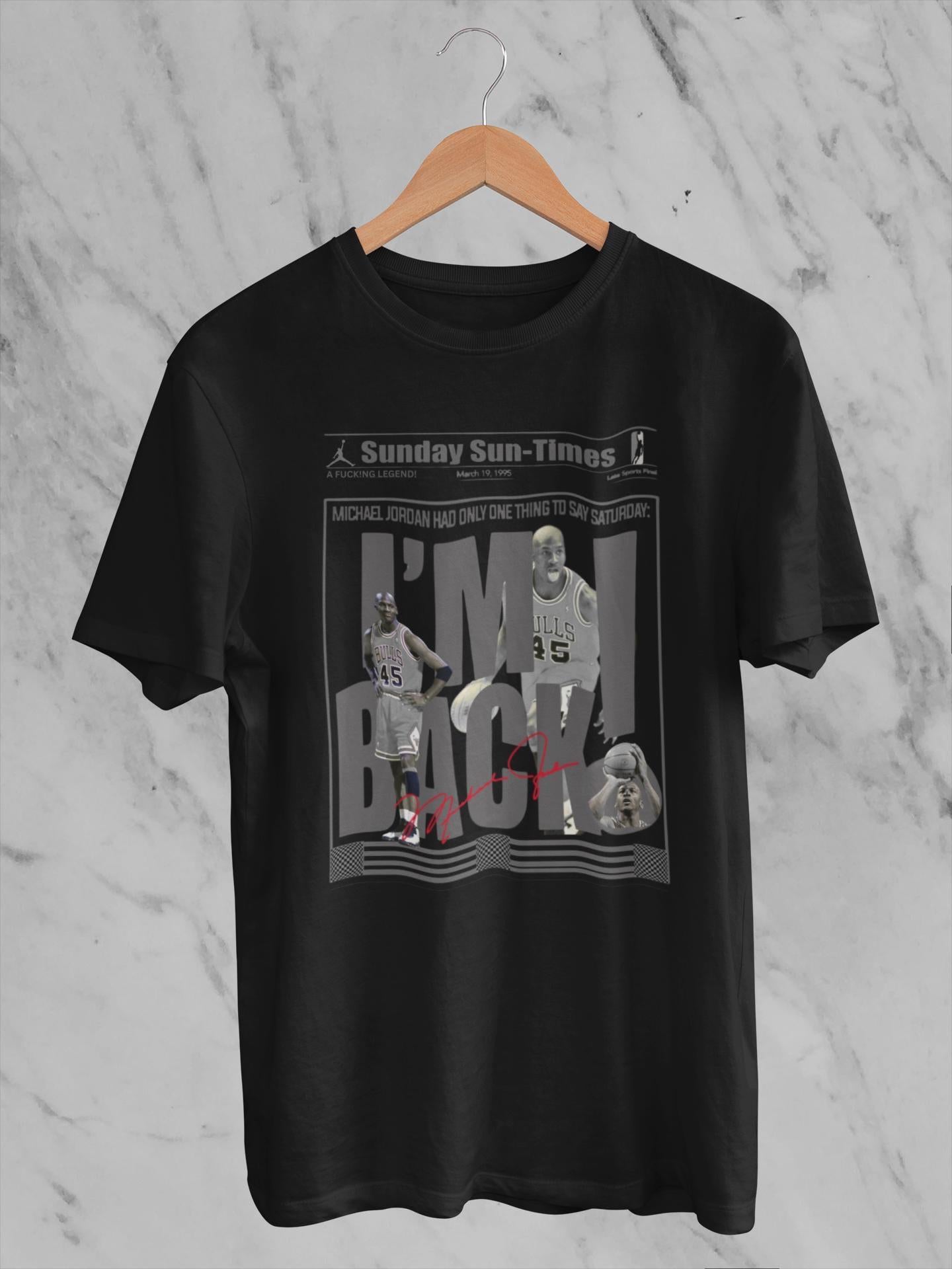 Retro Michael Jordan Newspaper Shirt, Matches Air 10s Shadow Sneakers