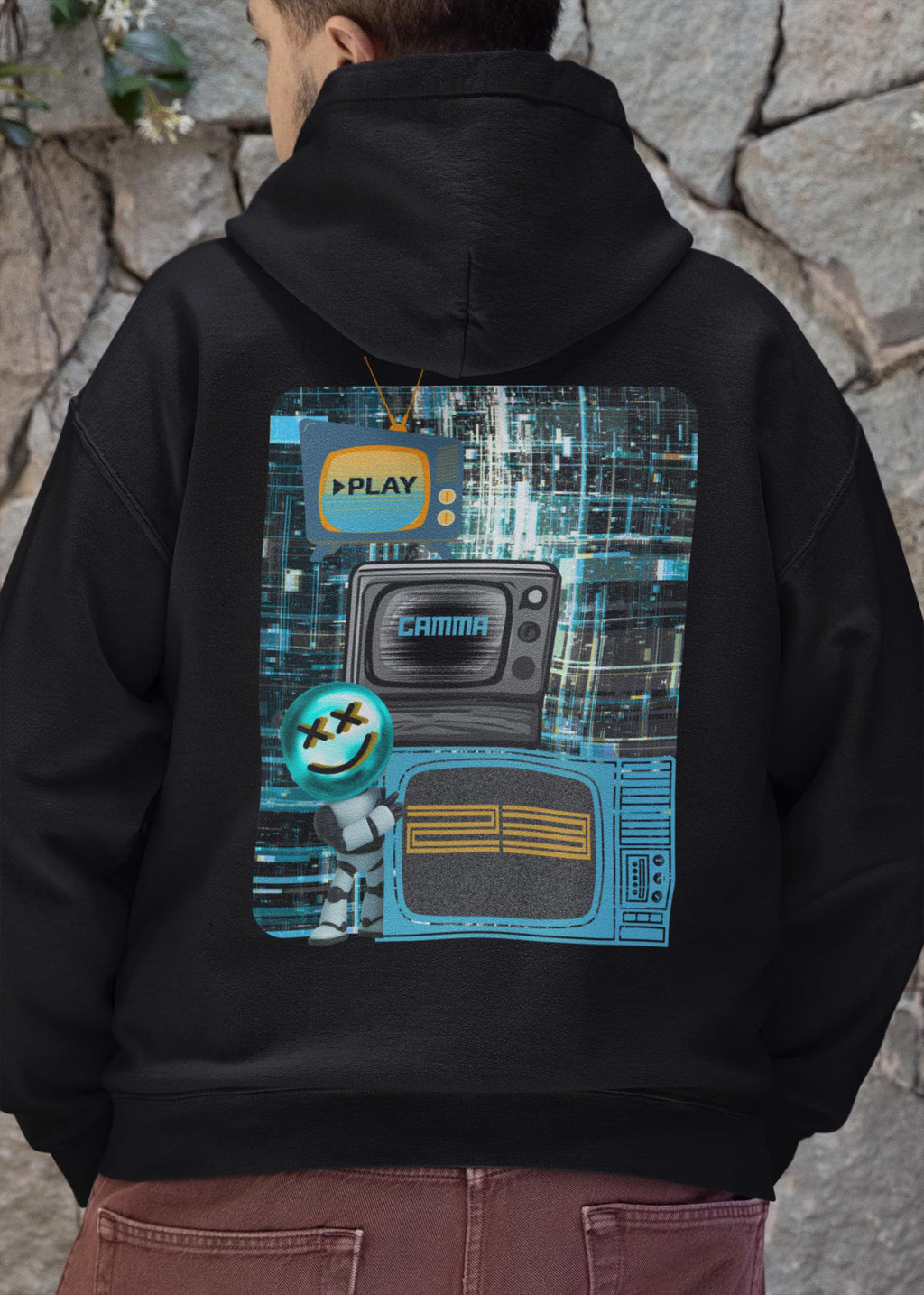 Gamma Eleven's Hoodie, Matches Retro Air 11's Gamma Sneakers, Front & Back Graphic Shirt