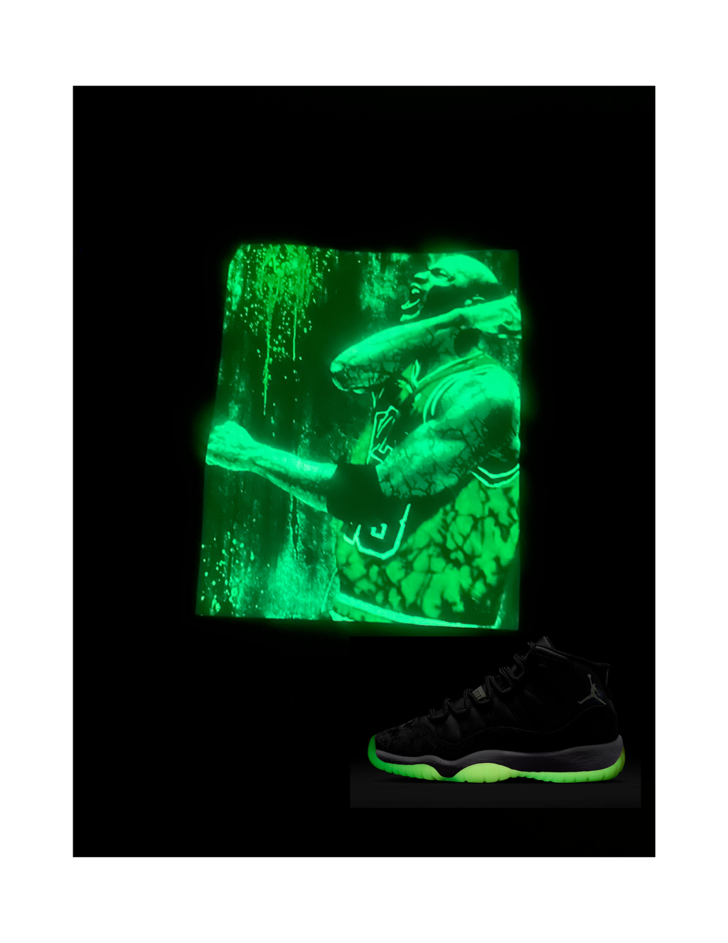 Glow in the dark Air 11's Hoodie, Matches Air 11's Inner Beast Sneakers, Michael Jordan Fan Art Shirt, Inner Beast Sweatshirt