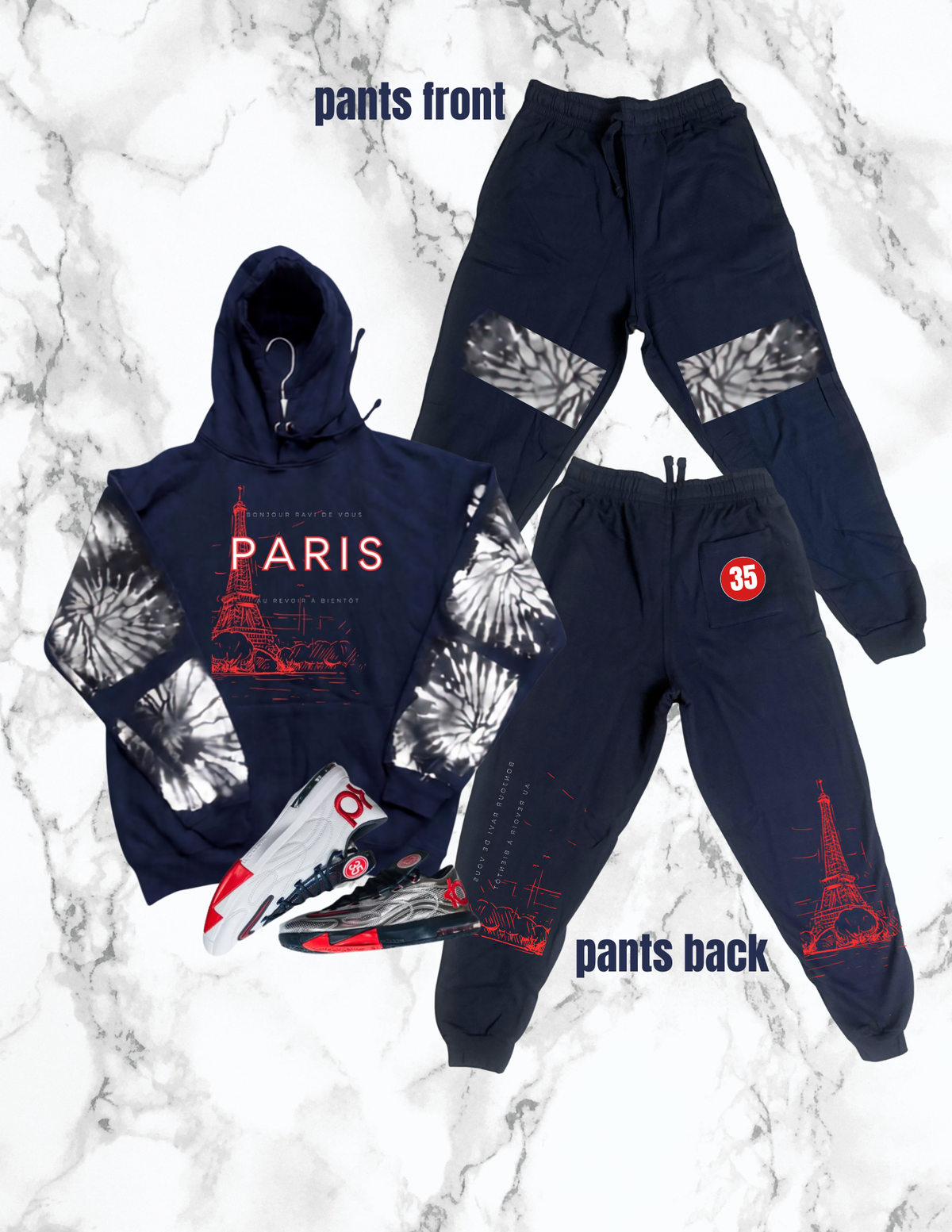 Metallic Paris Sweatsuit, Matches KD 6 Silver and White Sneakers