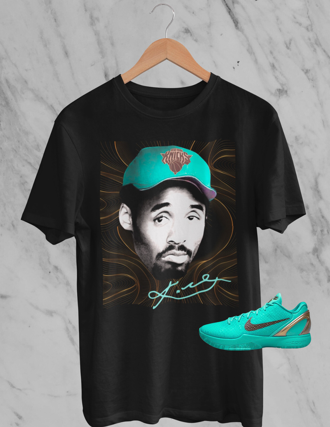 Knicks Kobe Head Hoodie, Matches Kobe Protro 6 Statue of Liberty Sneakers