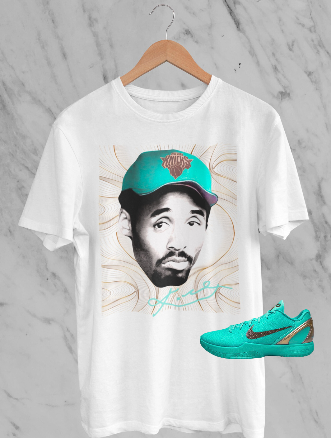 Knicks Kobe Head Hoodie, Matches Kobe Protro 6 Statue of Liberty Sneakers