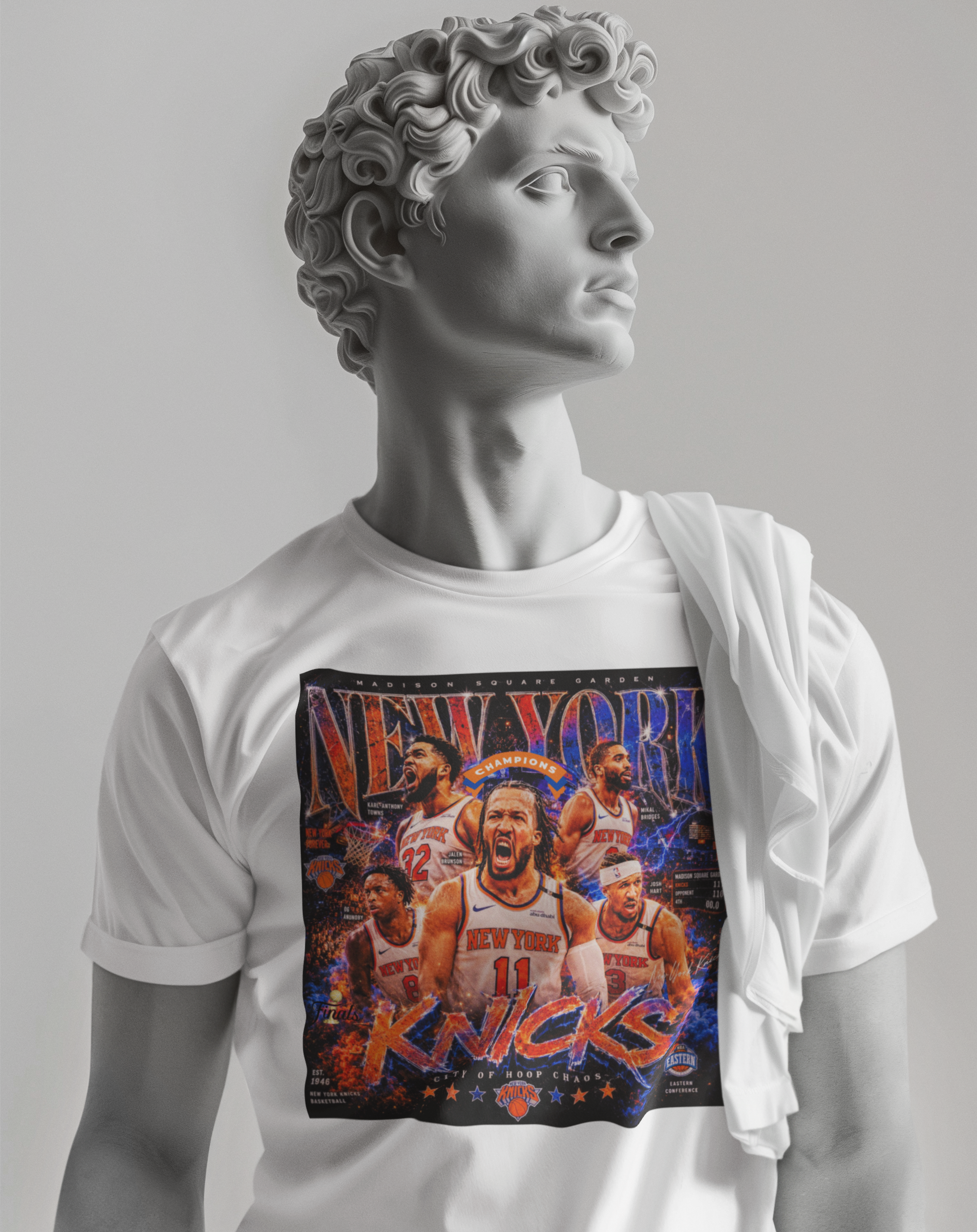 Knickerbockers Starting Five Graphic Tee, New York Knicks 2026 Championship Shirt