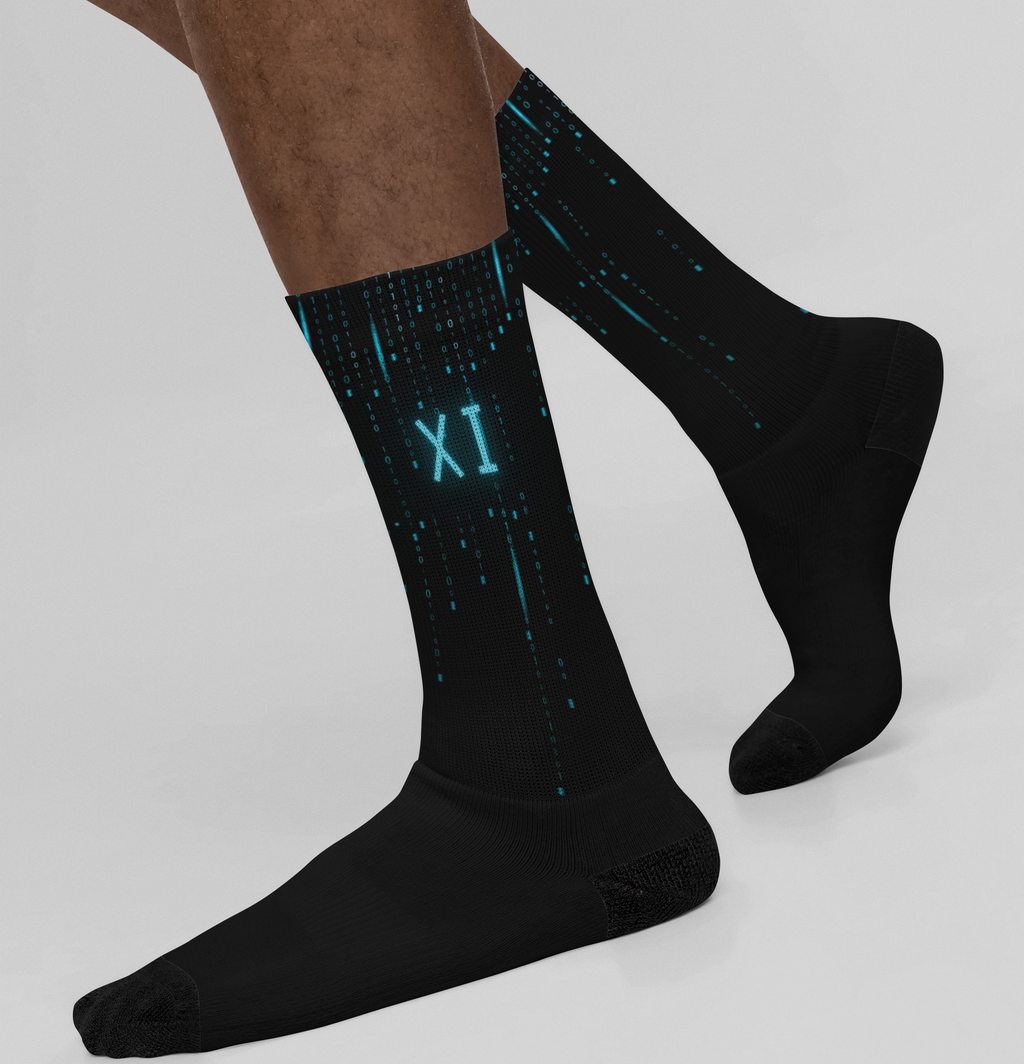 Gamma Eleven's Matrix Socks, Matches Air 11s Gamma Sneakers